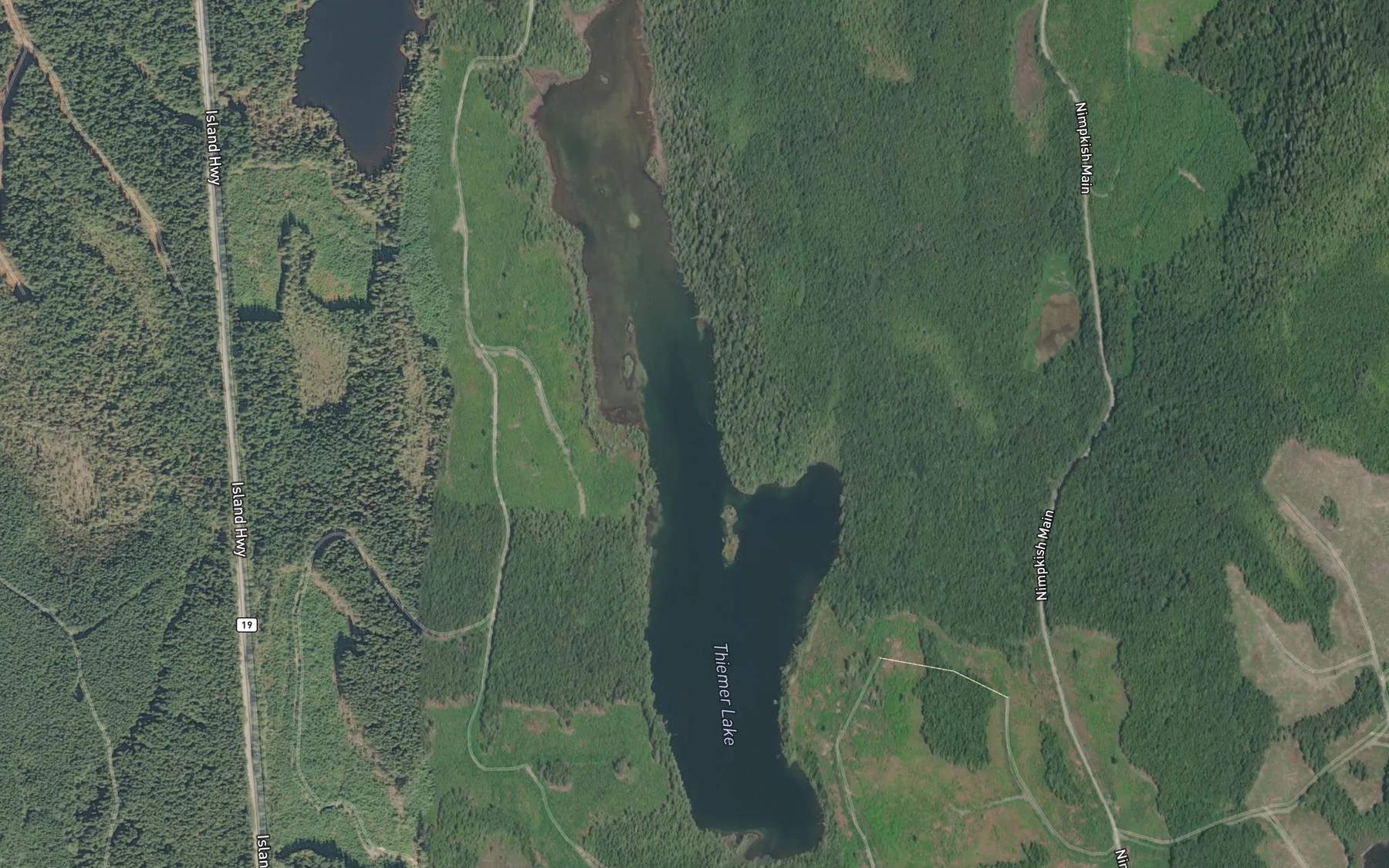Satellite map of the Thiemer Lake