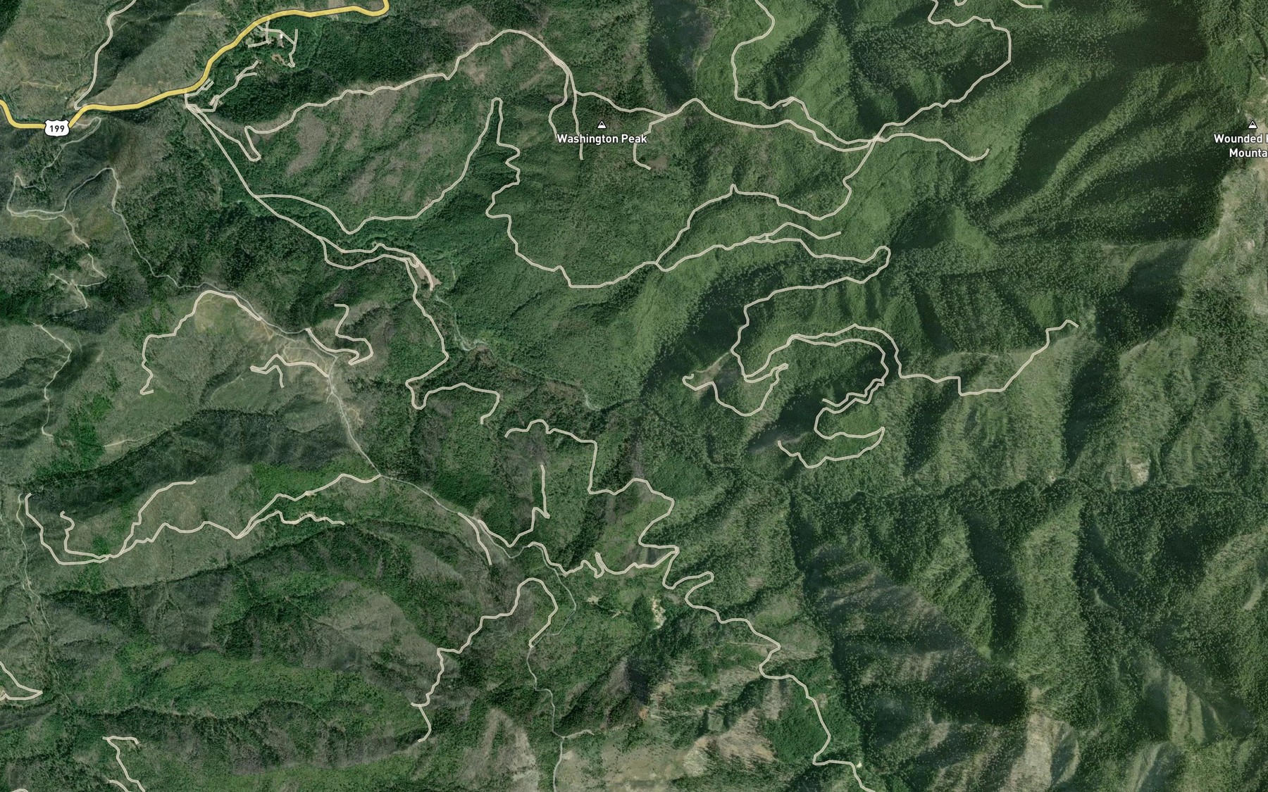 Satellite map of the Fall Creek