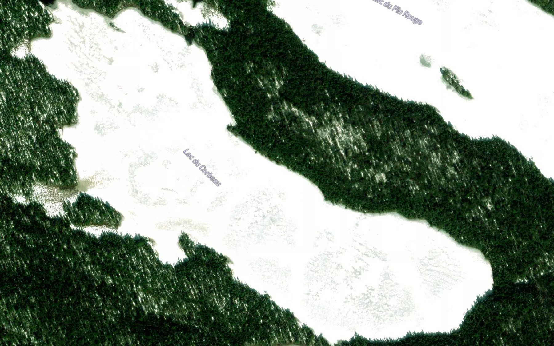 Satellite map of the Lac du Corbeau
