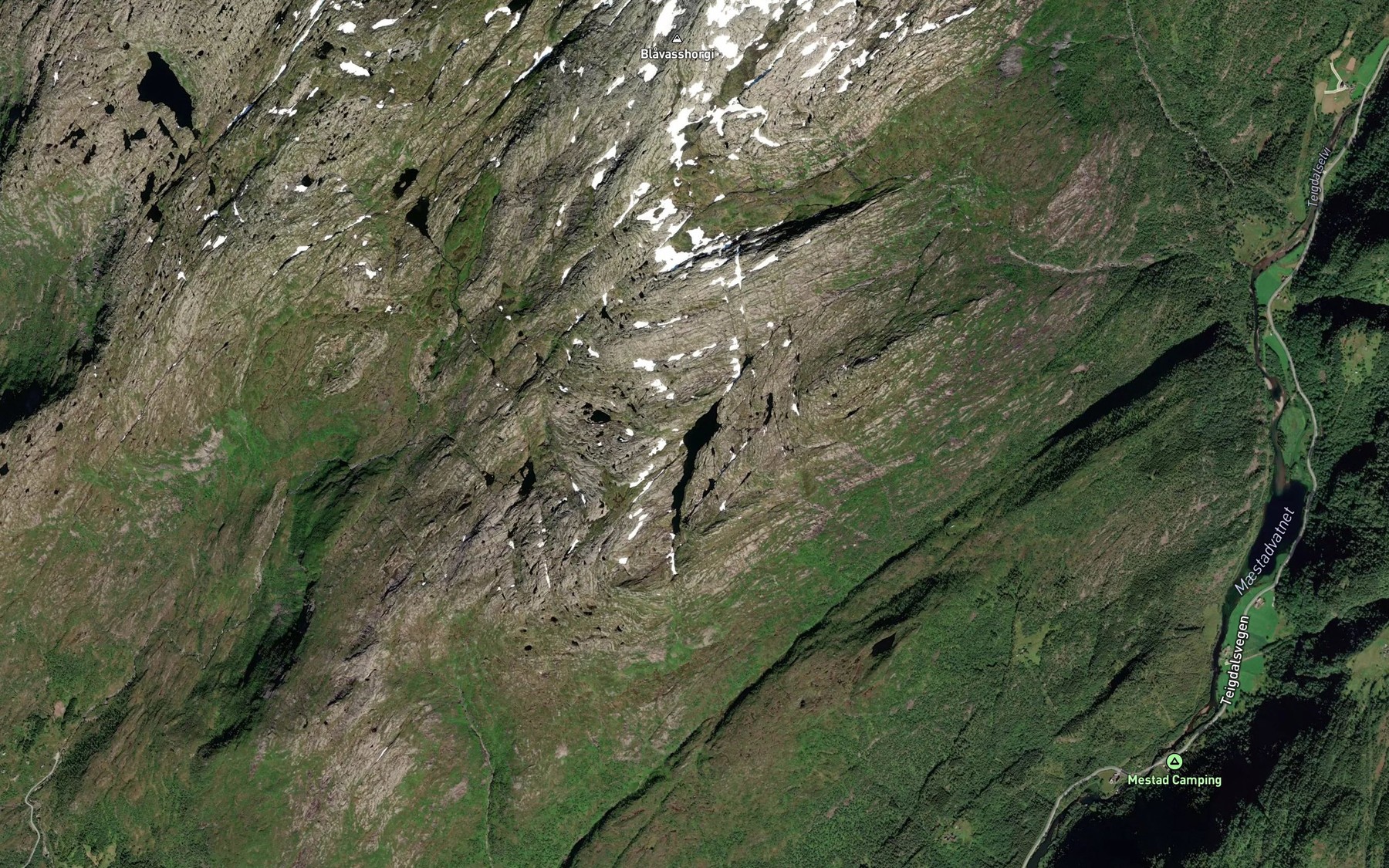 Satellite map of the Horgatjorni