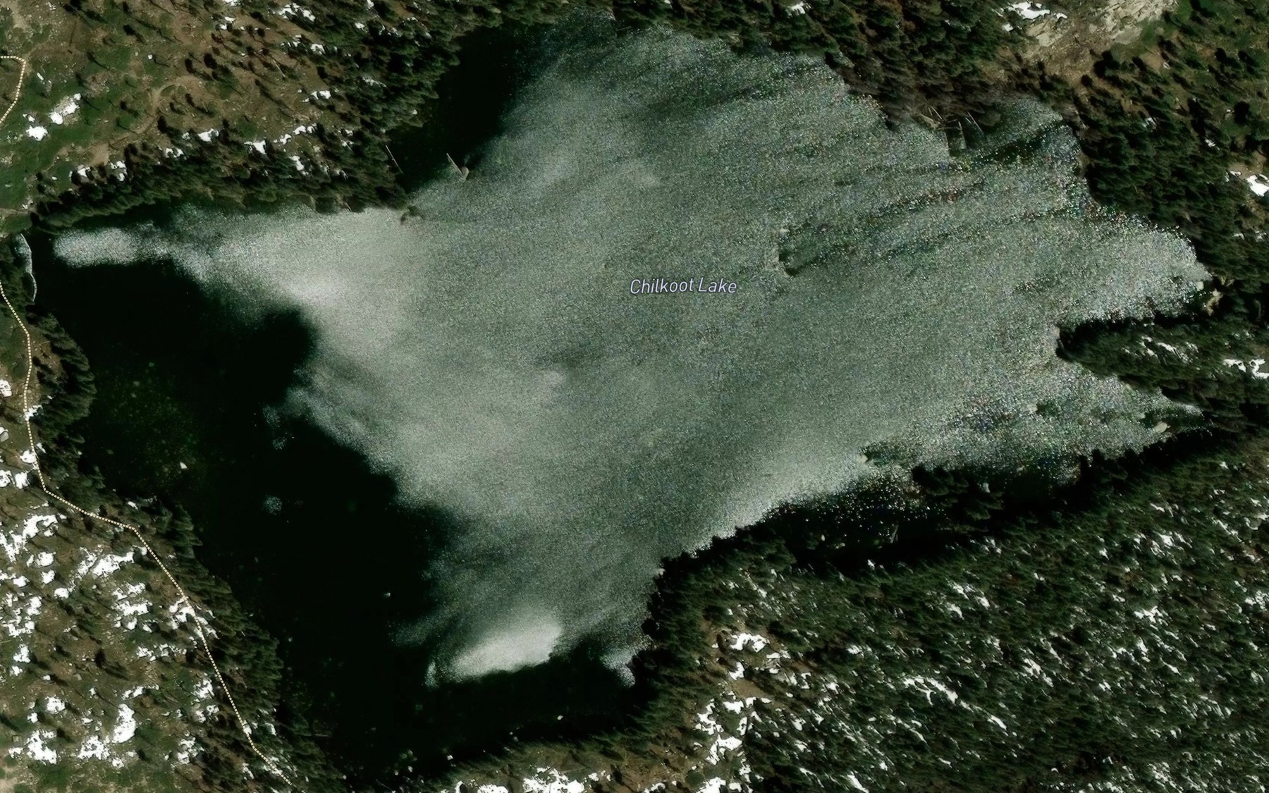 Satellite map of the Chilkoot Lake