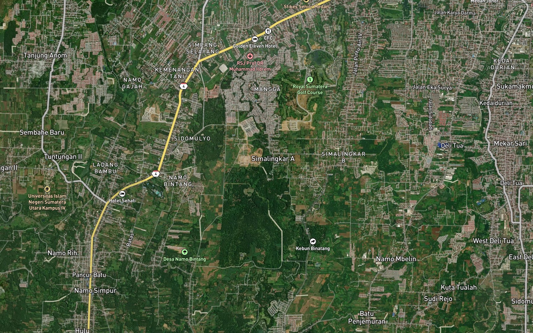 Satellite map of the Sungai Tualang