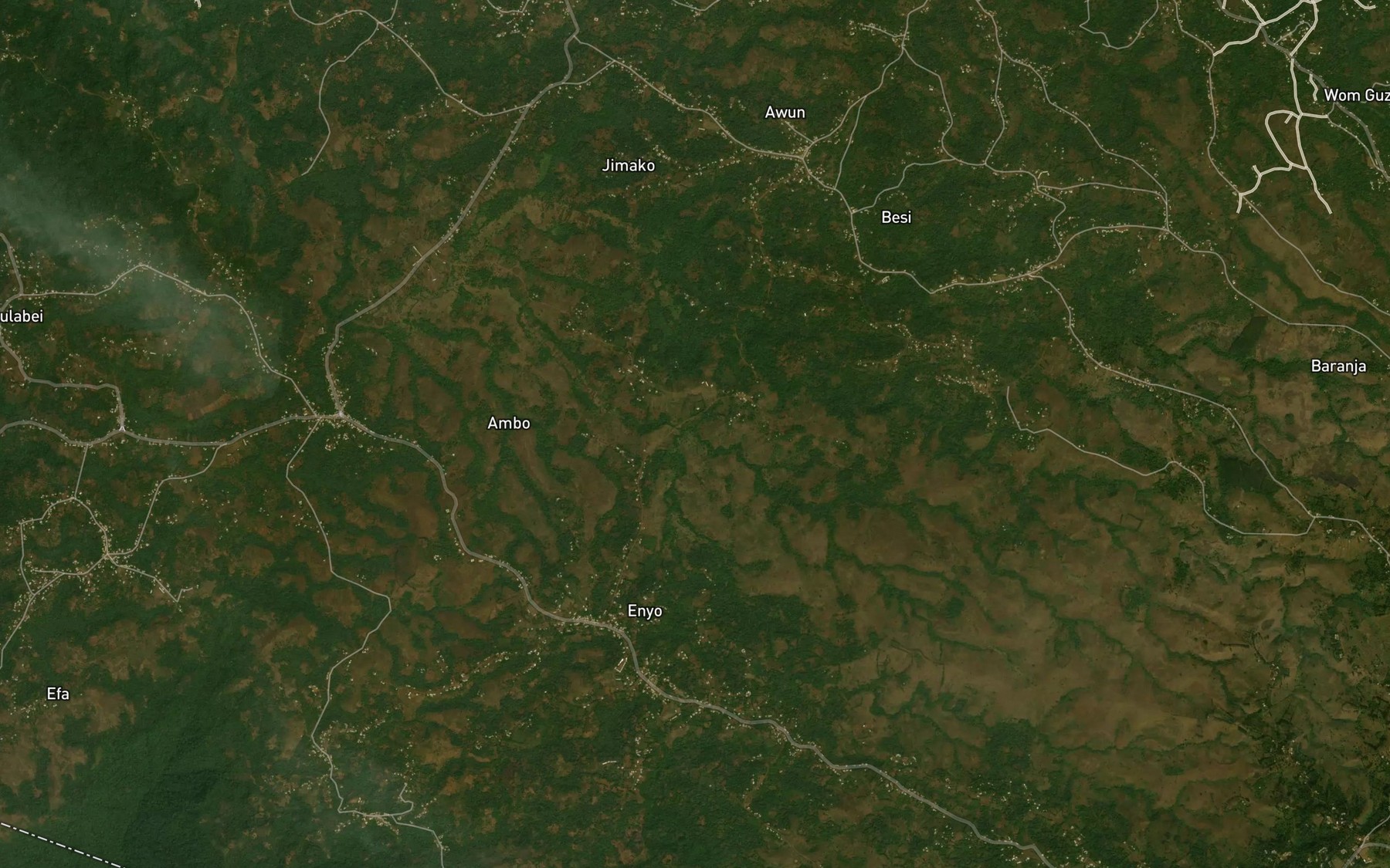 Satellite map of the Enega