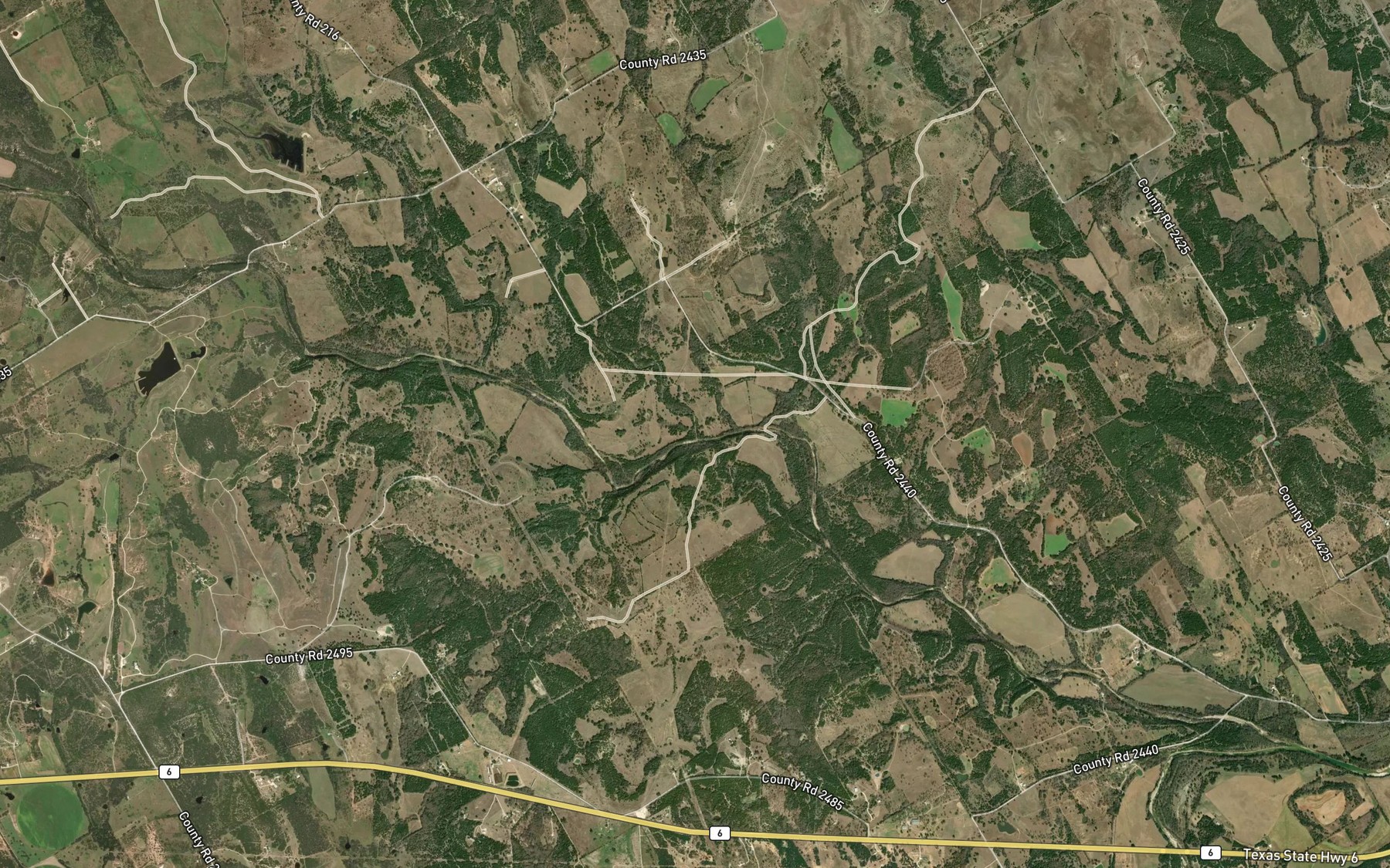 Satellite map of the Rocky Creek