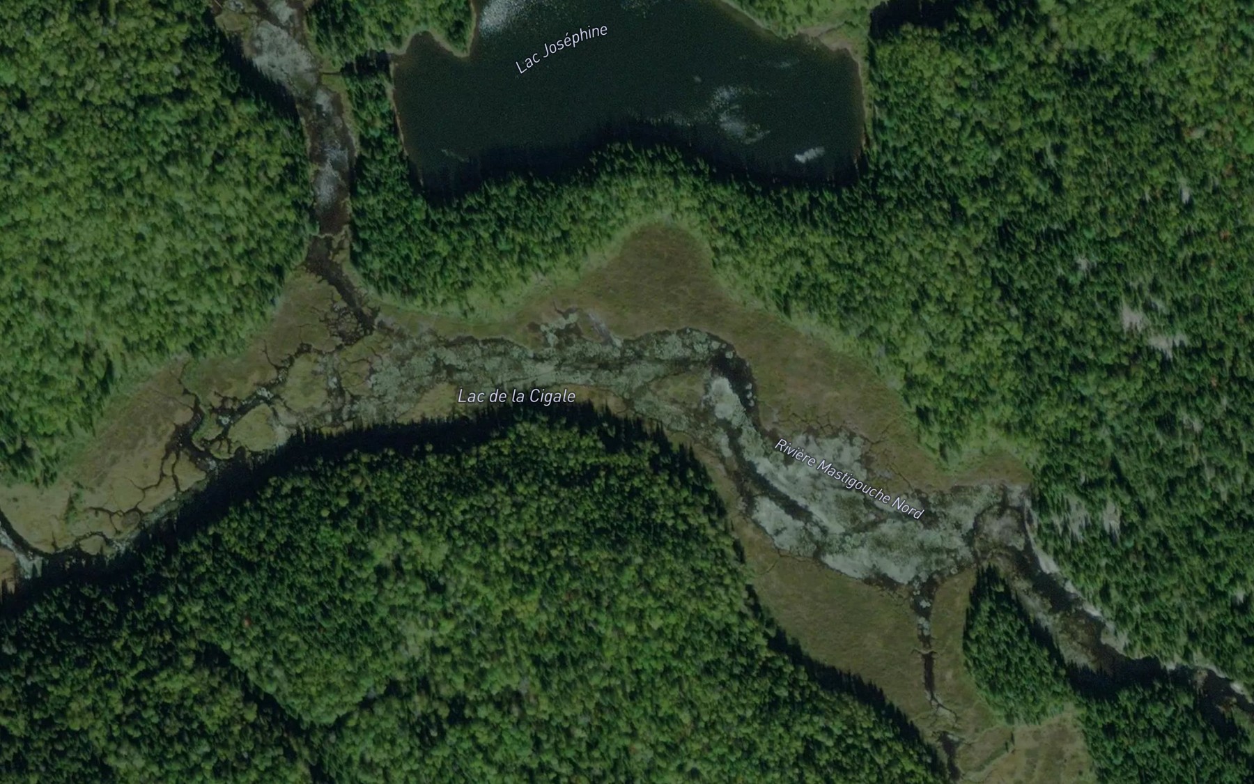 Satellite map of the Lac de la Cigale