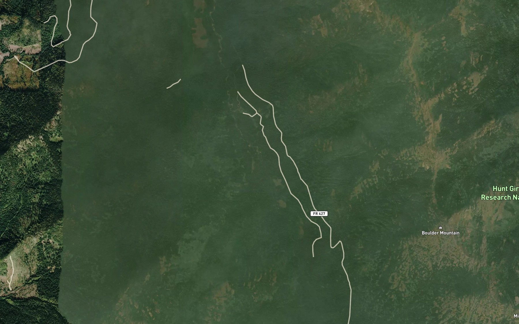 Satellite map of the Rummy Creek