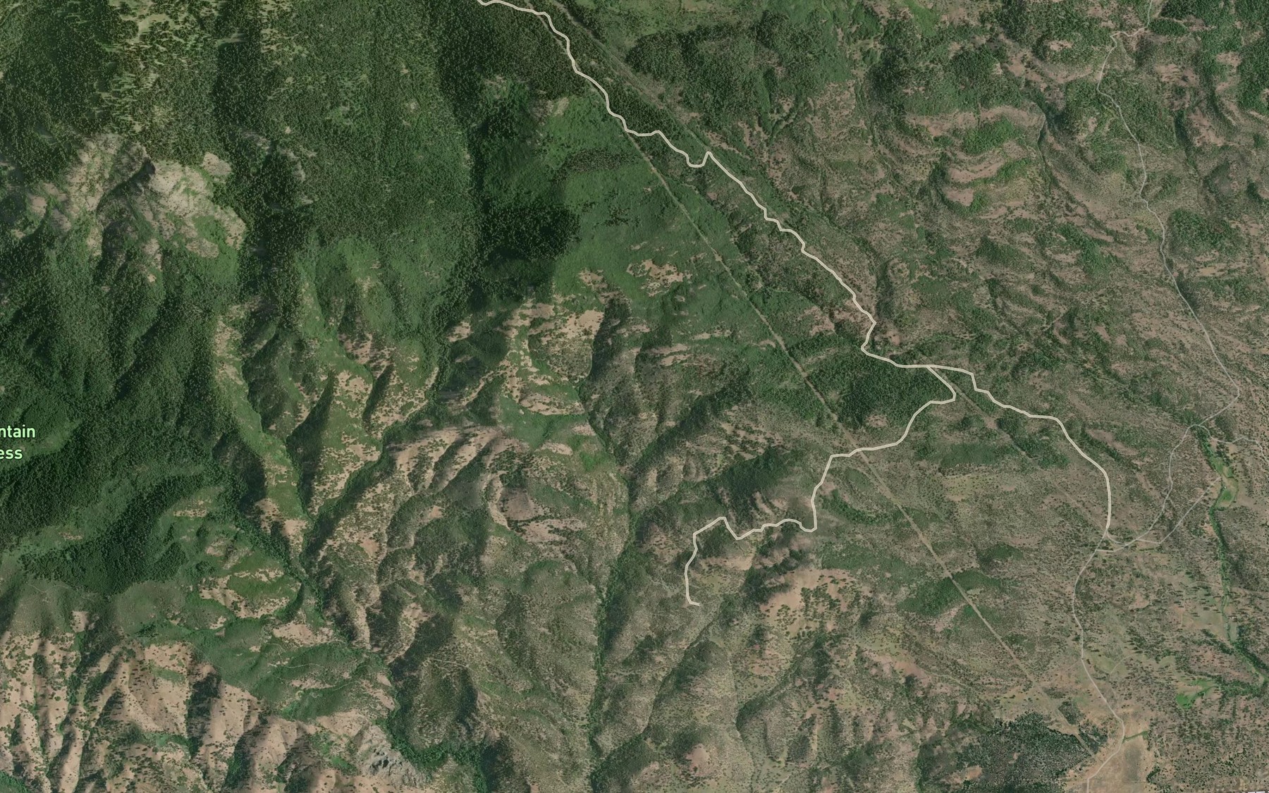 Satellite map of the Tub Springs