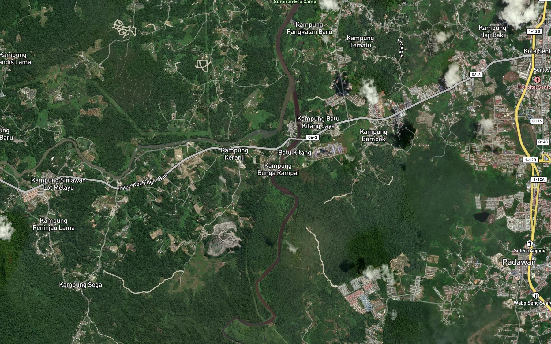 Satellite map of the Sungai Rembus