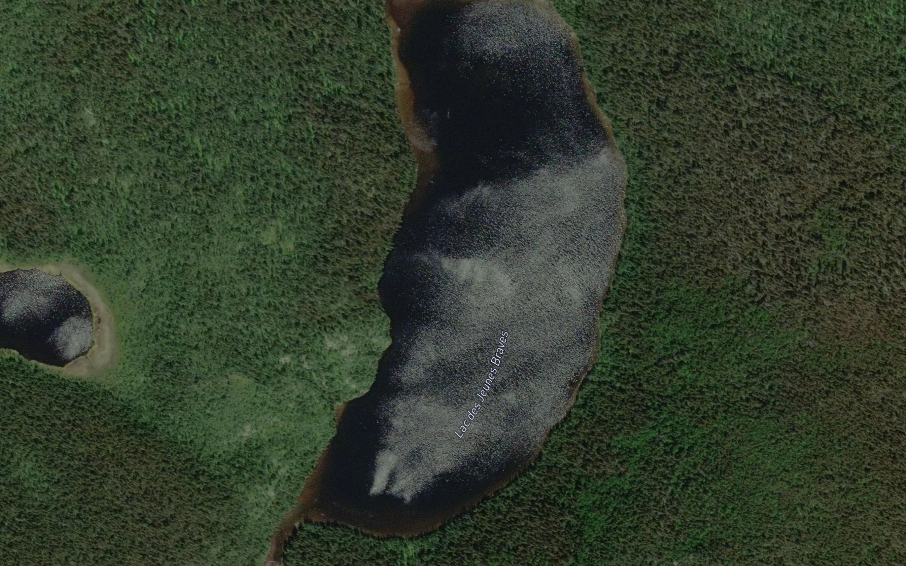 Satellite map of the Lac des Jeunes Braves