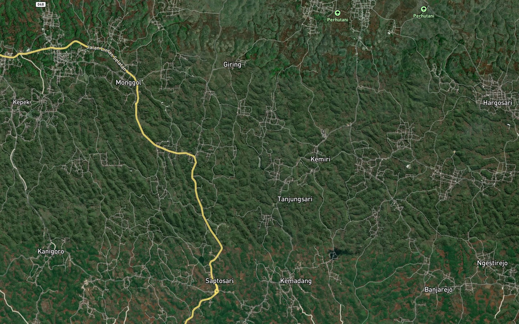 Satellite map of the Telaga Sogo
