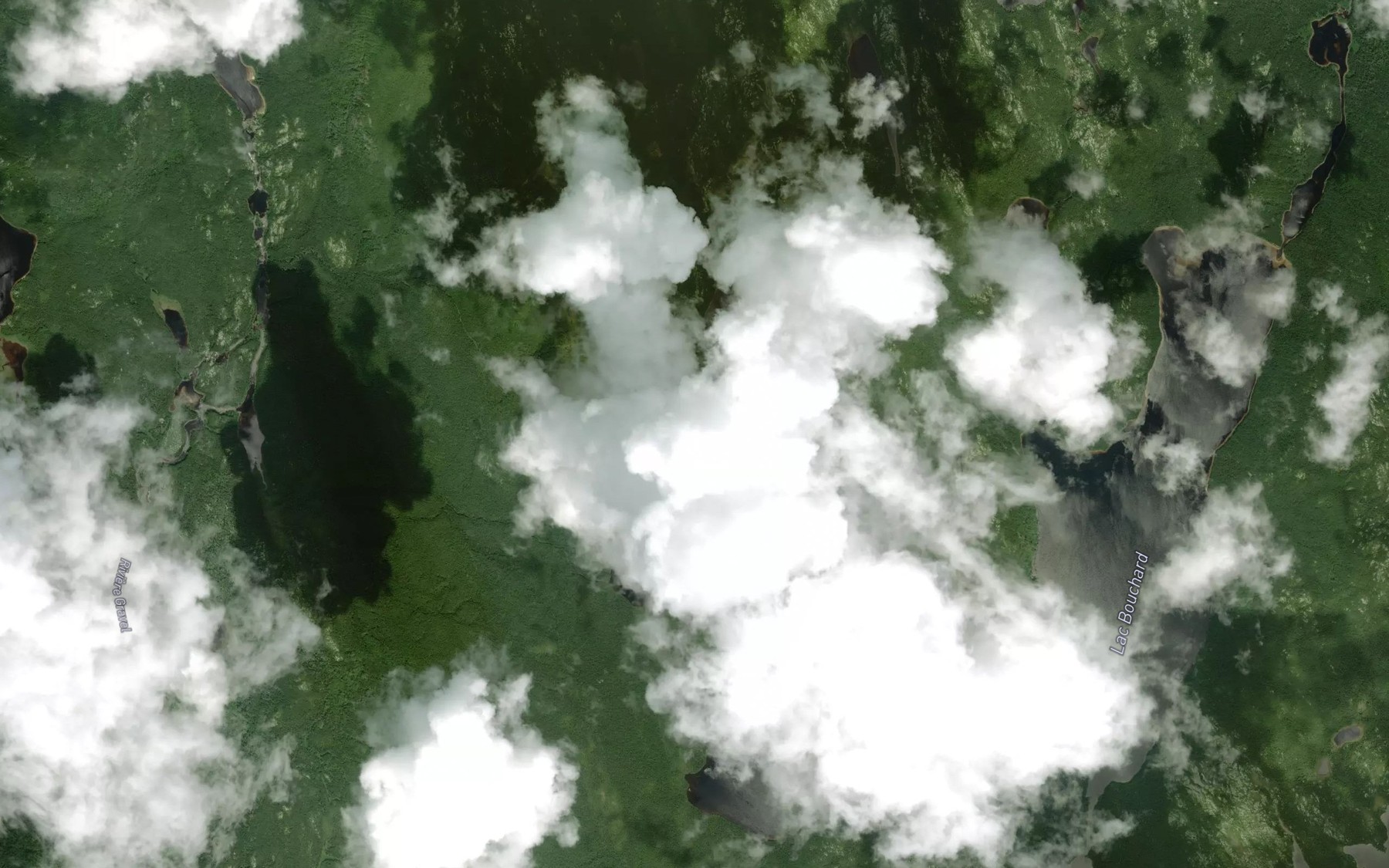Satellite map of the Lac Montredon
