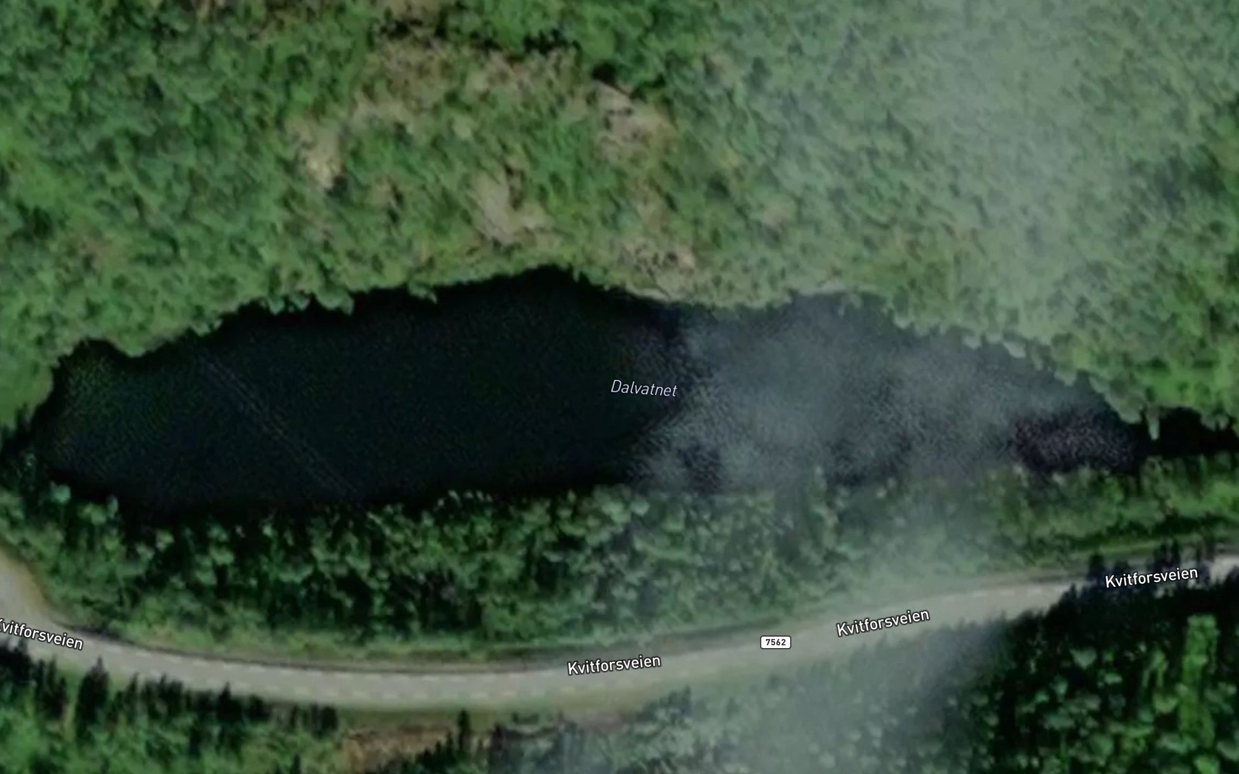 Satellite map of the Dalvatnet