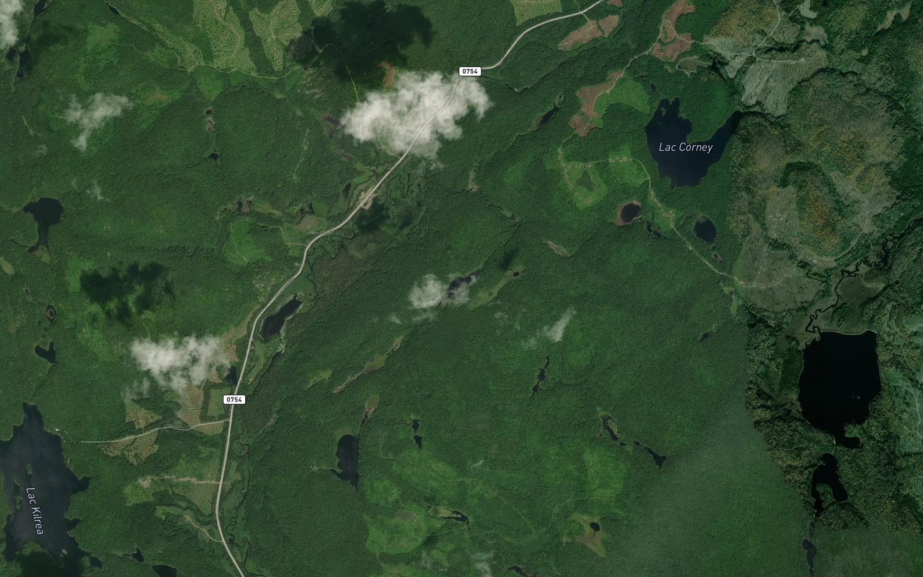 Satellite map of the Lac de la Montagne