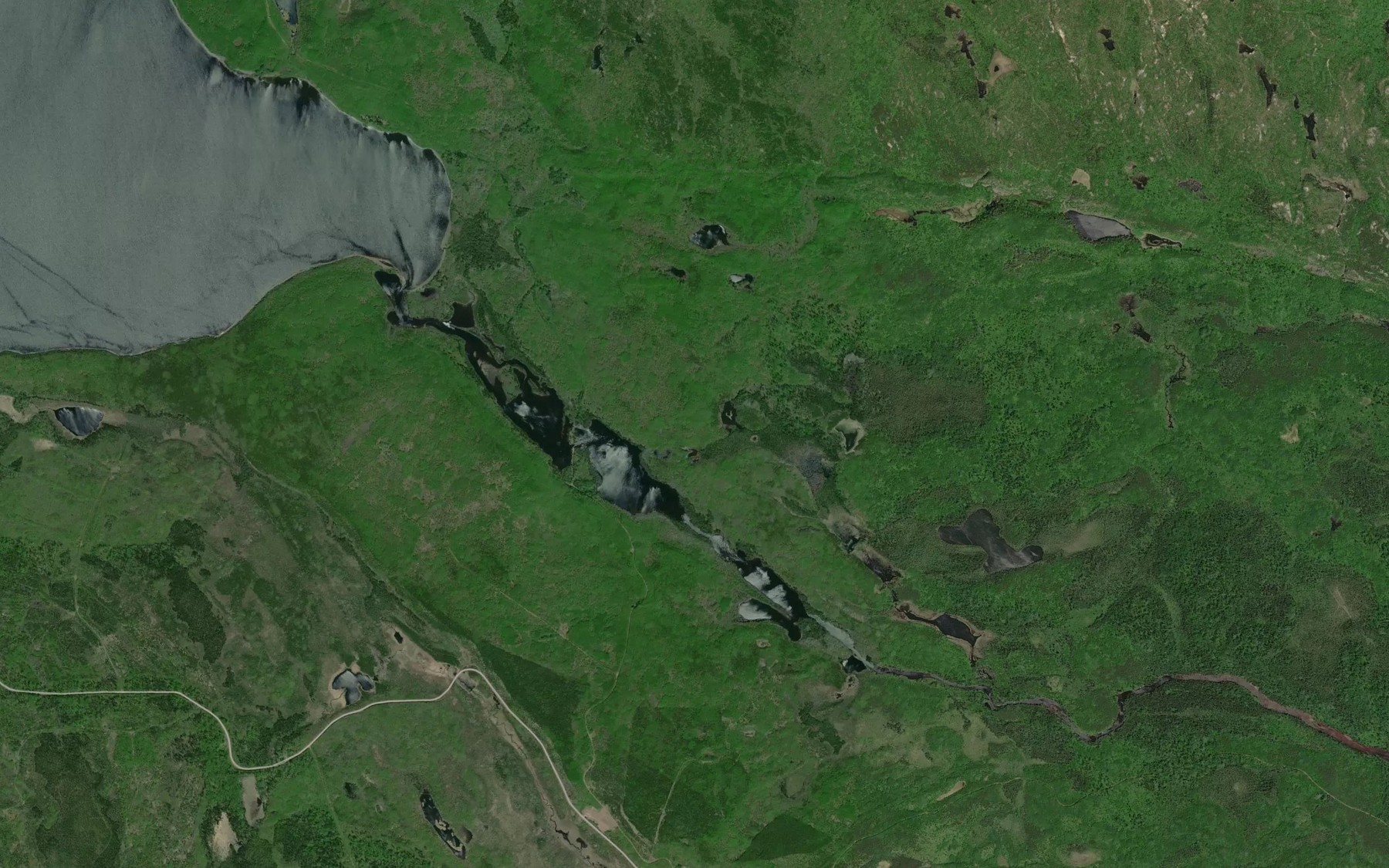 Satellite map of the Split Rapids