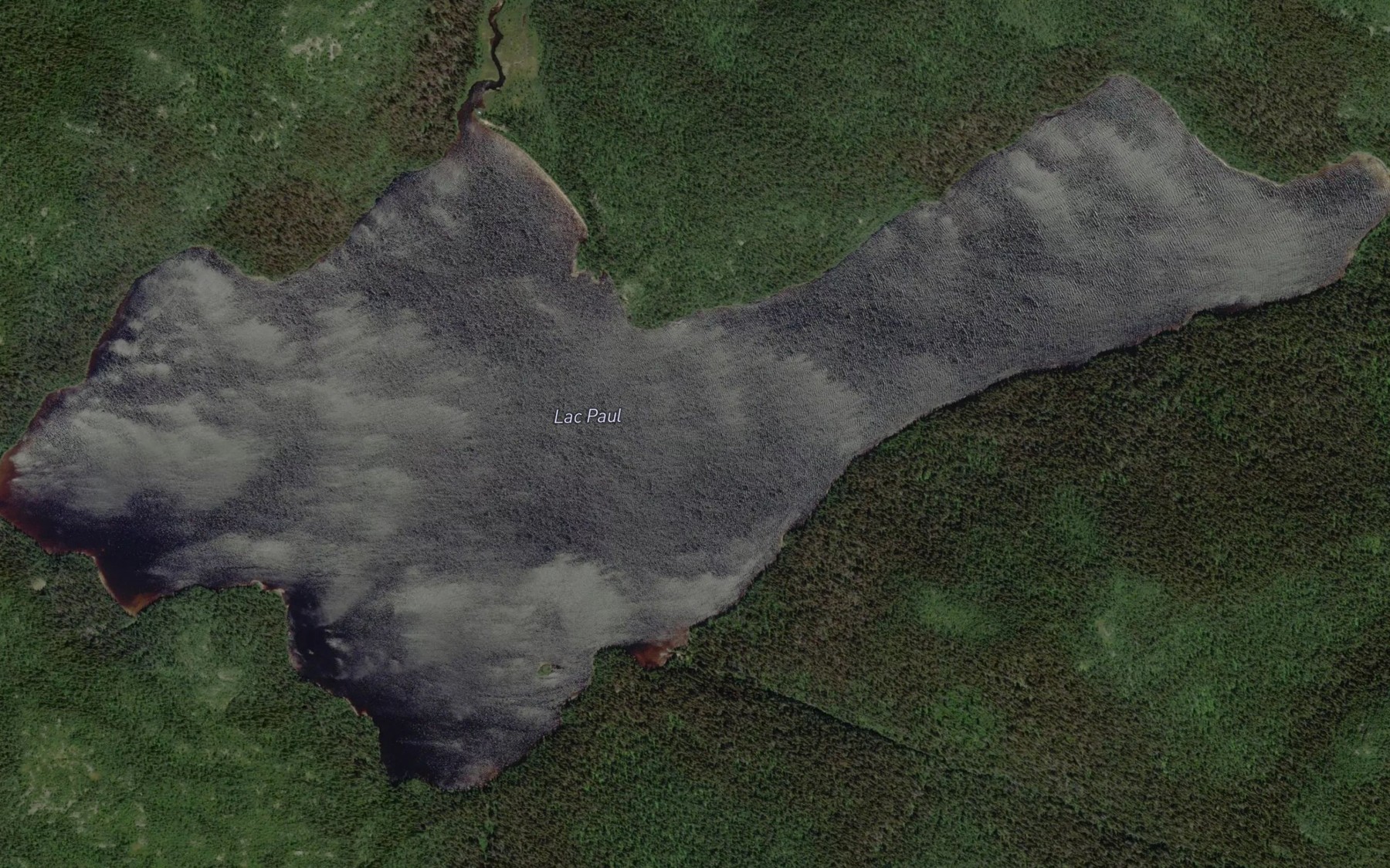 Satellite map of the Lac Paul