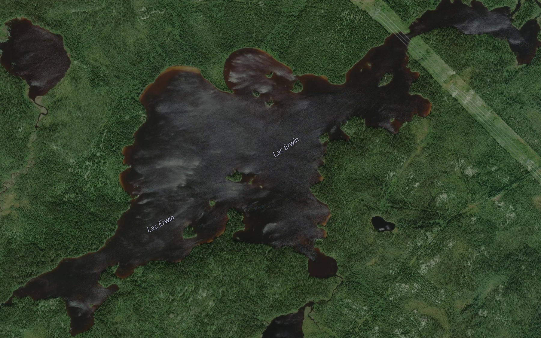 Satellite map of the Lac Erwin