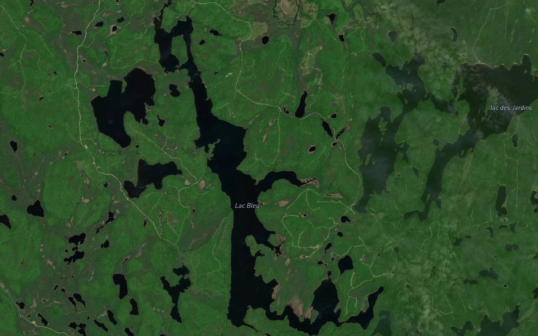 Satellite map of the Lac Bleu