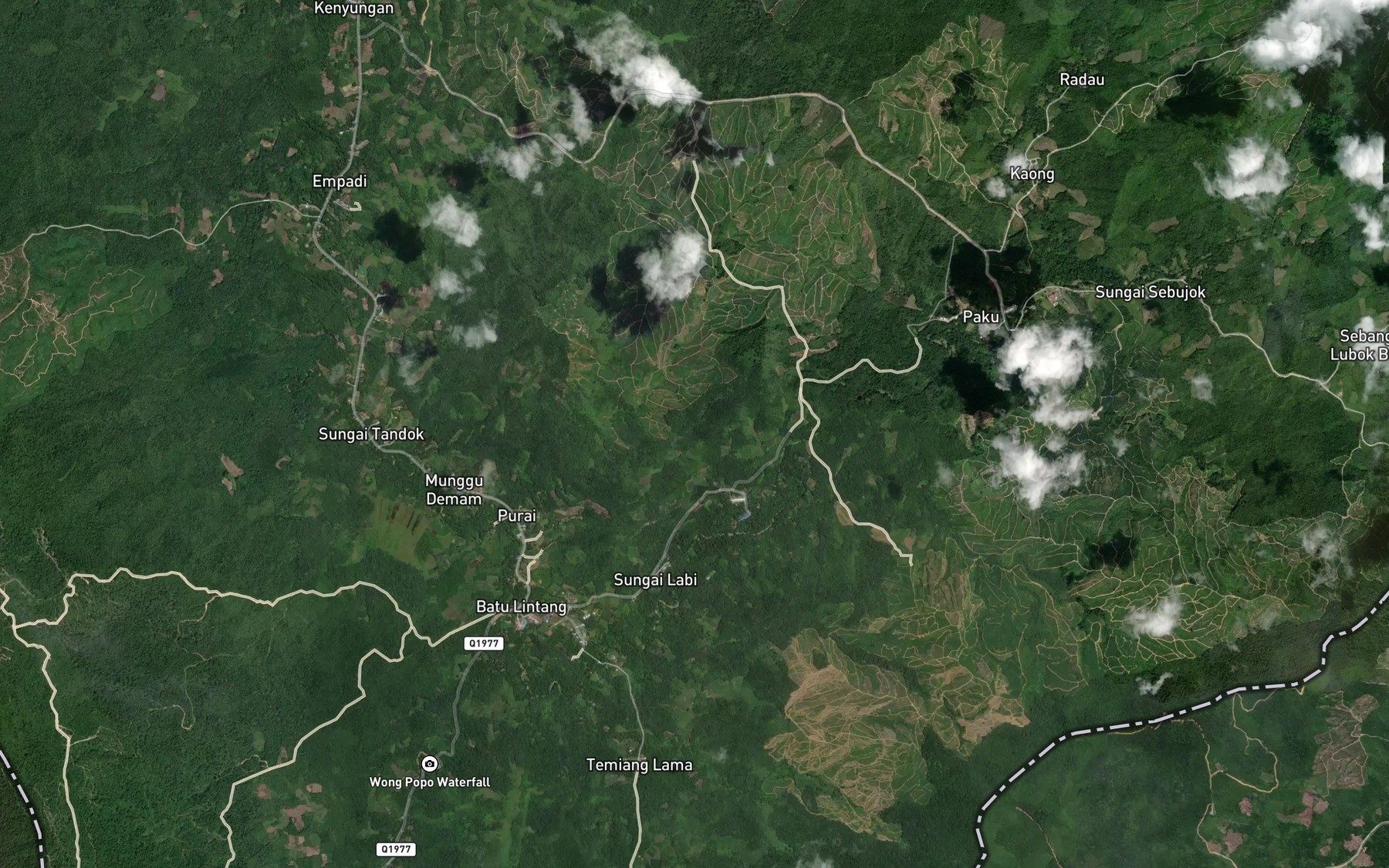 Satellite map of the Sungai Bemban