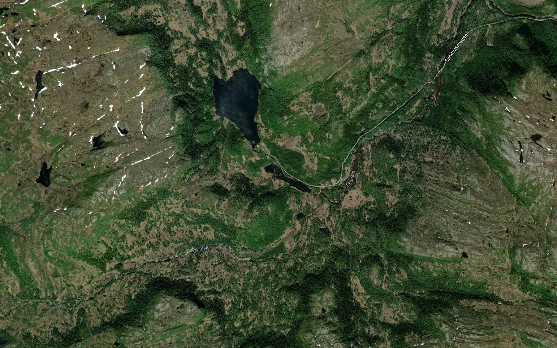 Satellite map of the Flytjonna