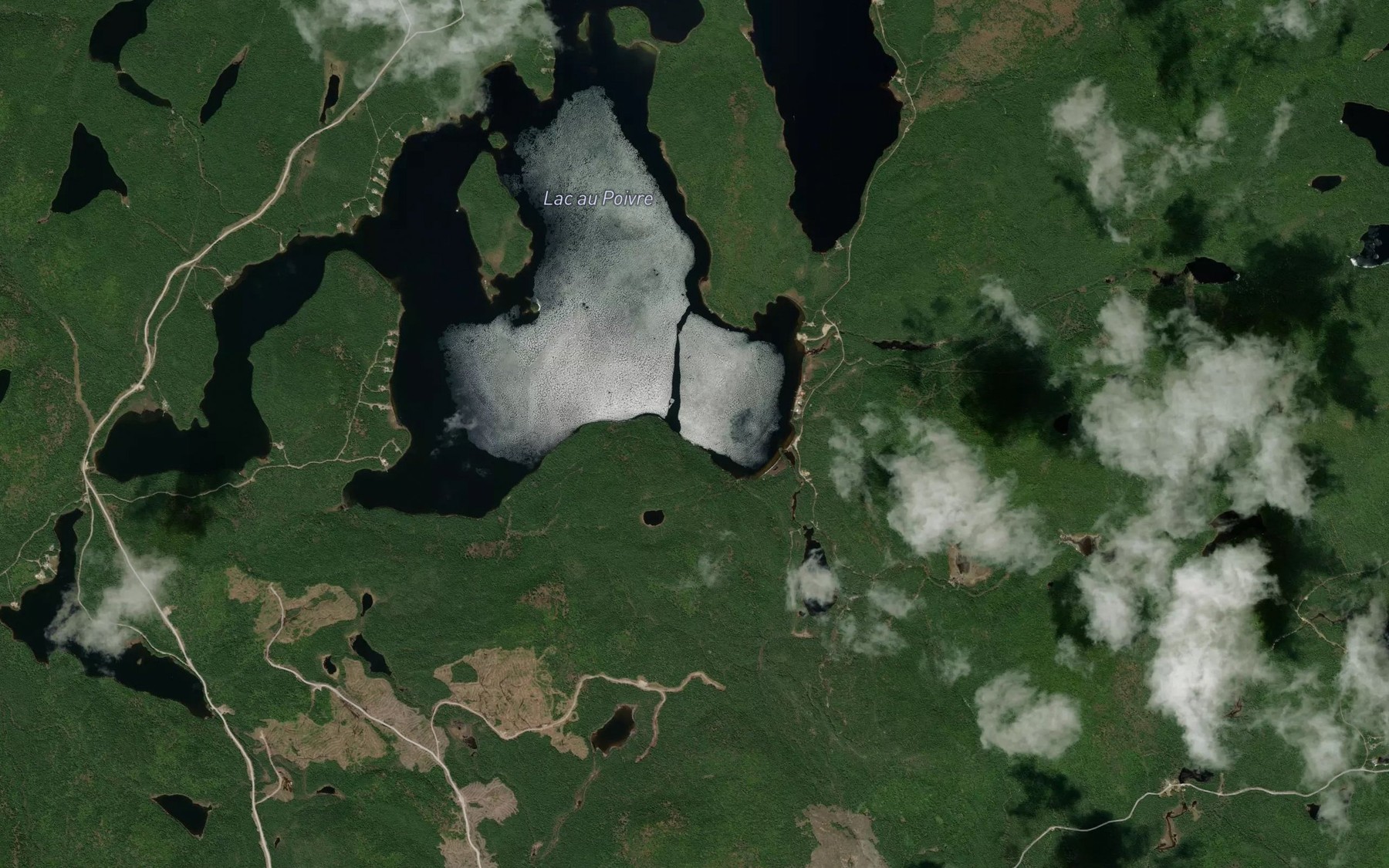 Satellite map of the Lac du Bisou