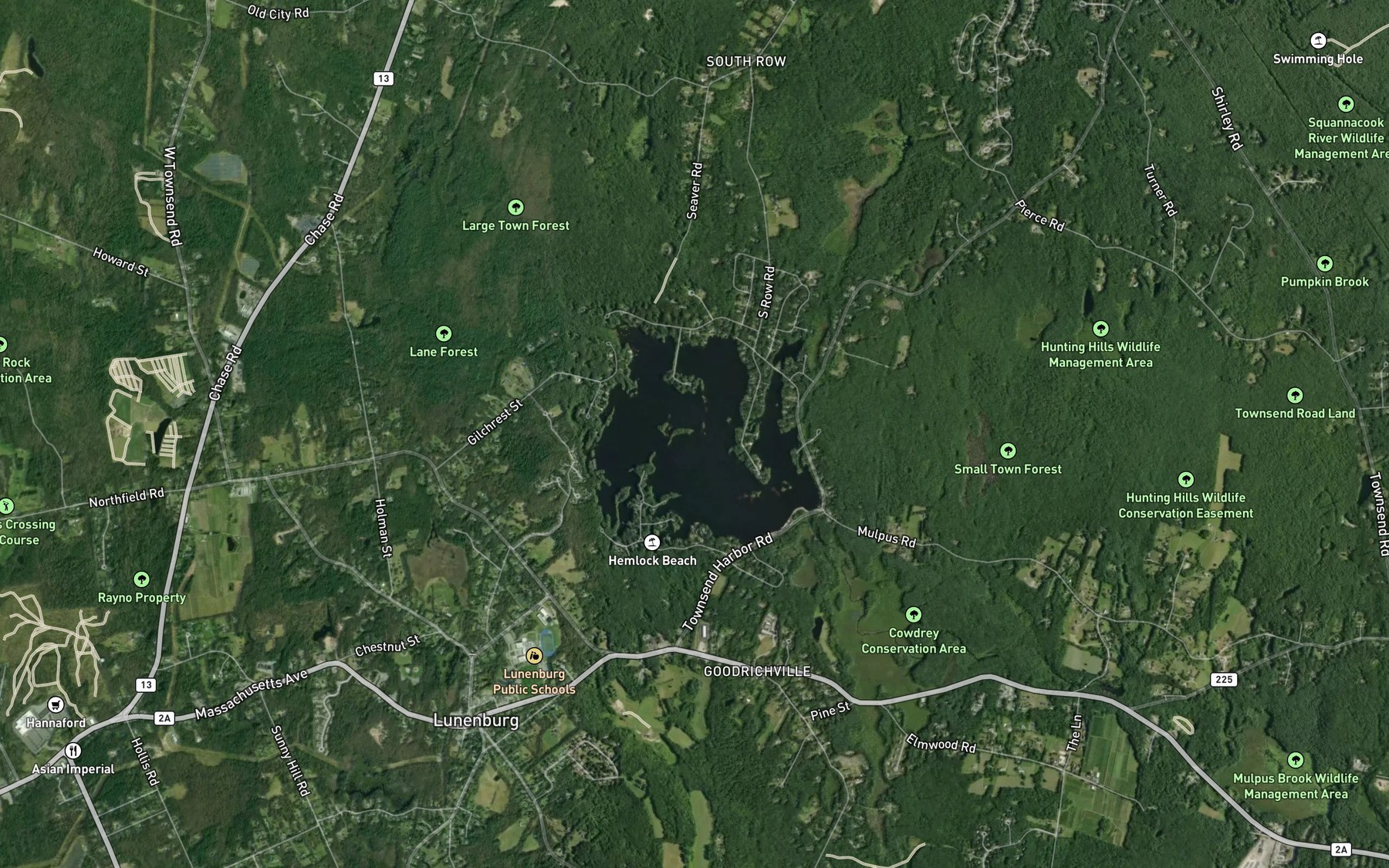 Satellite map of the Spot 4