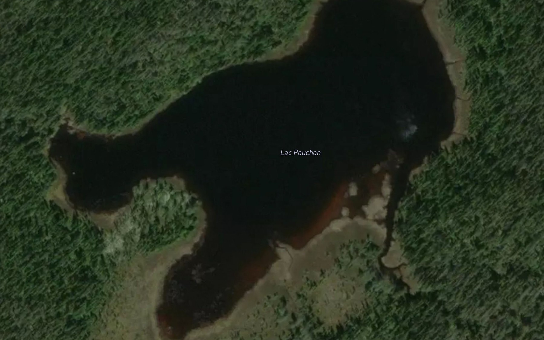 Satellite map of the Lac Pouchon