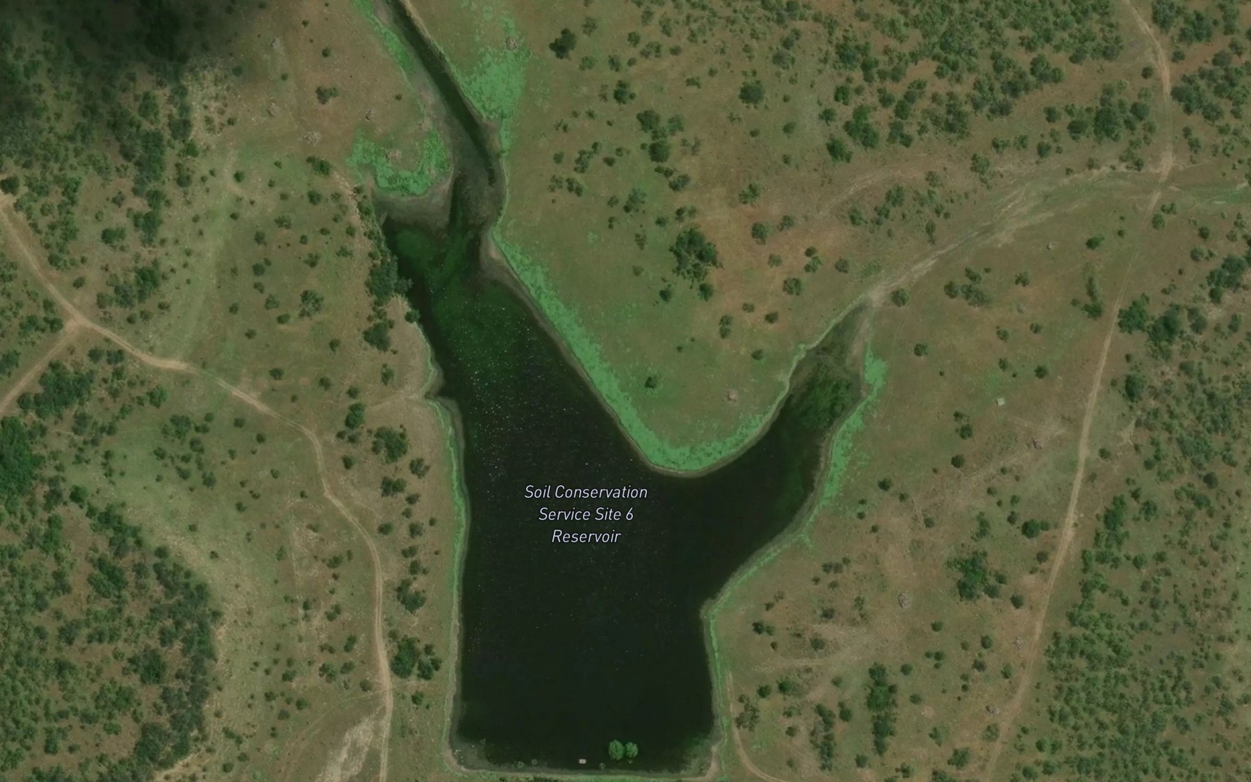 Satellite map of the Soil Conservation Service Site 6 Reservoir