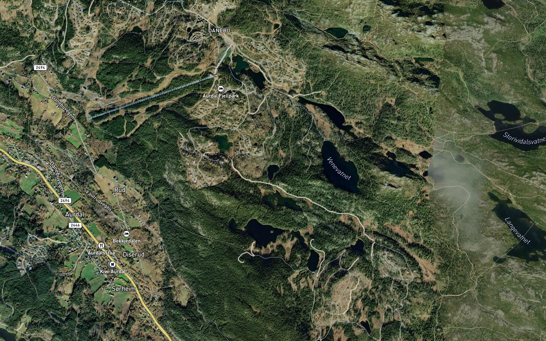 Satellite map of the Gyristoltjednet