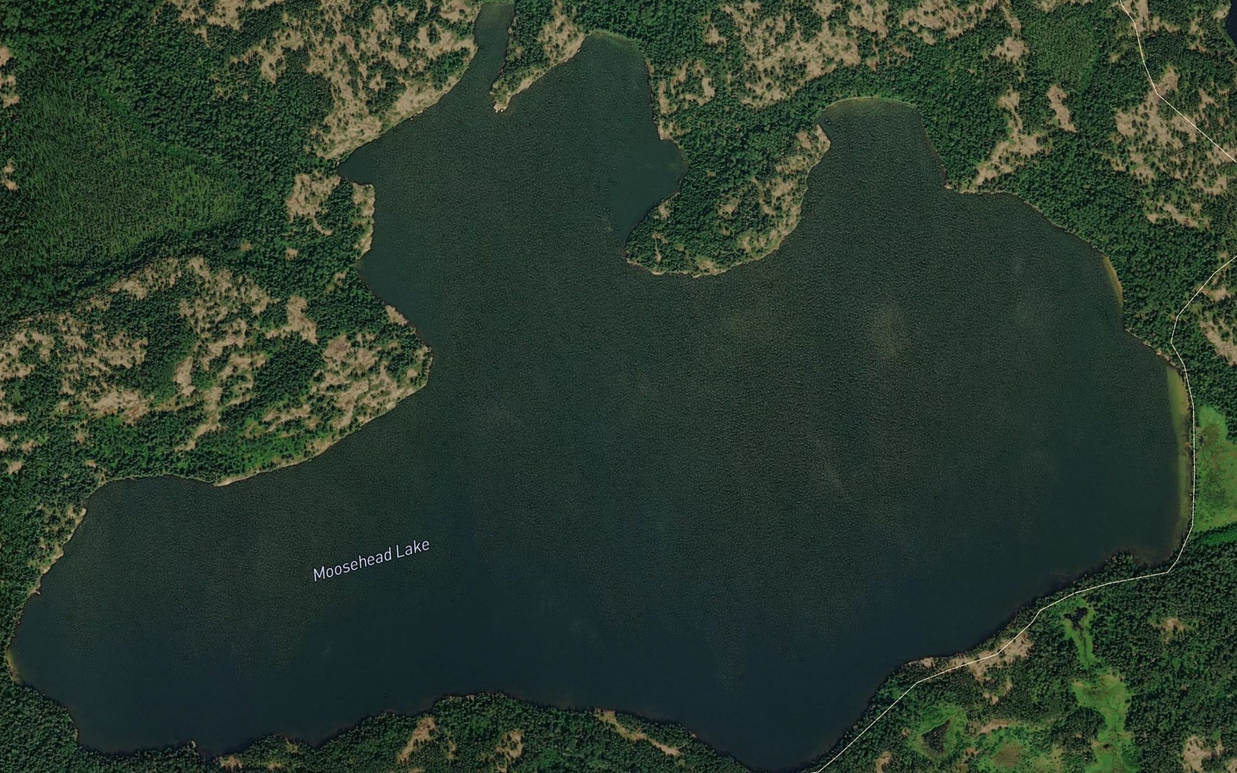Satellite map of the Moosehead Lake