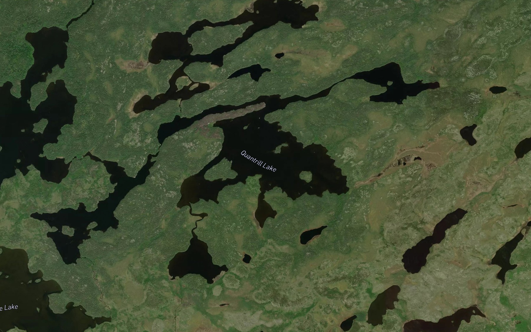 Satellite map of the Quantrill Lake