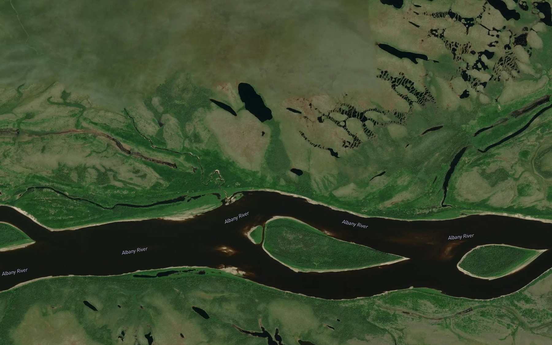 Satellite map of the Fishing Creek