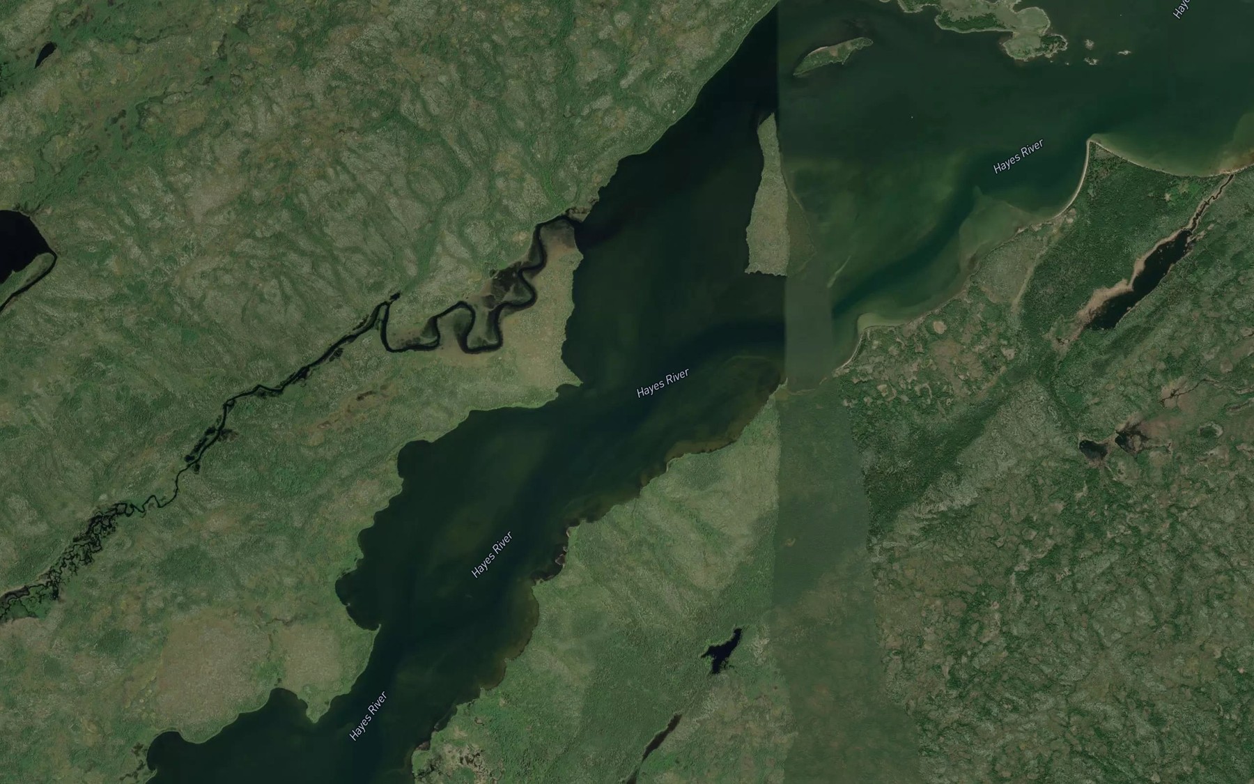 Satellite map of the Swampy Lake