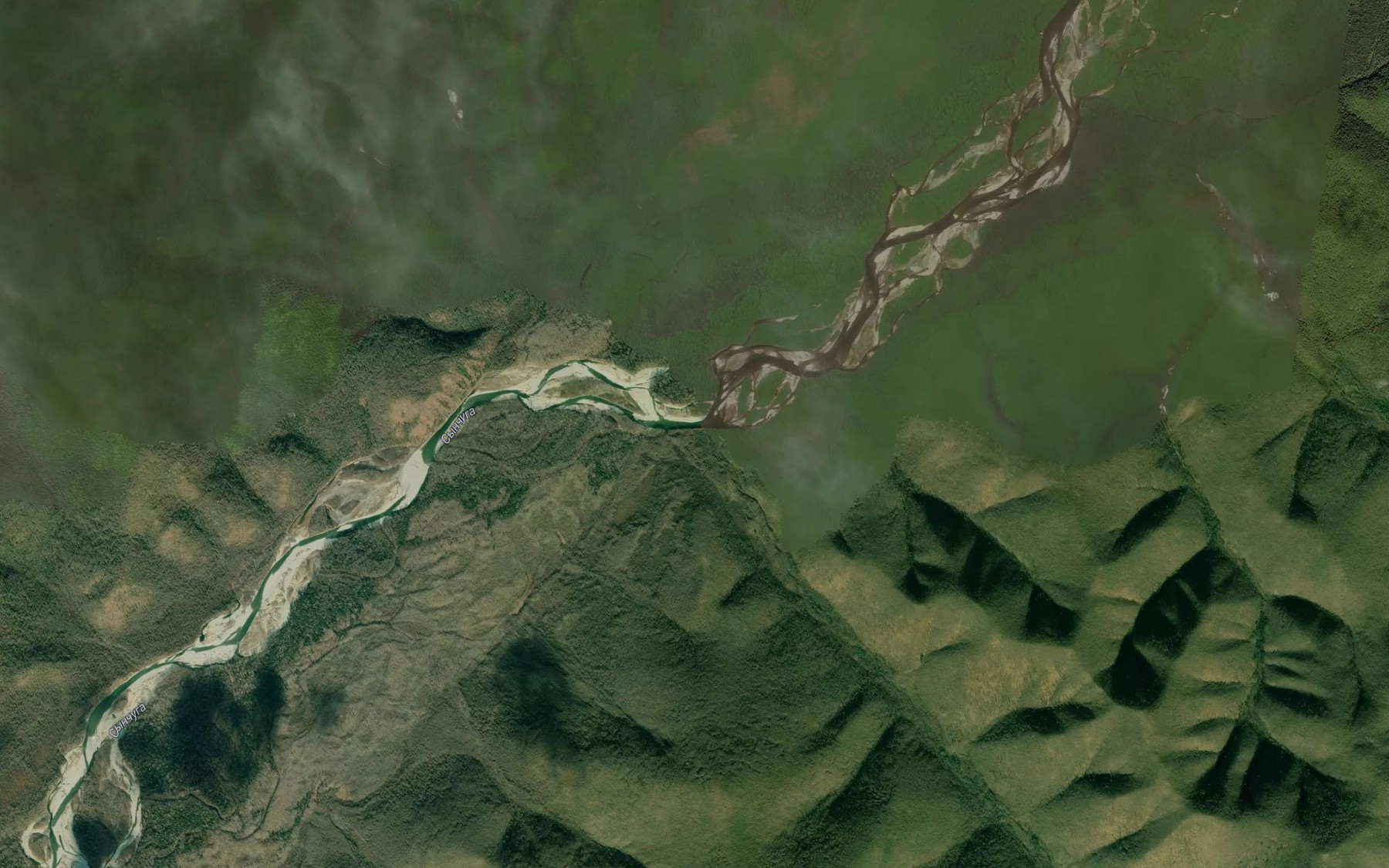 Satellite map of the Pryamoy