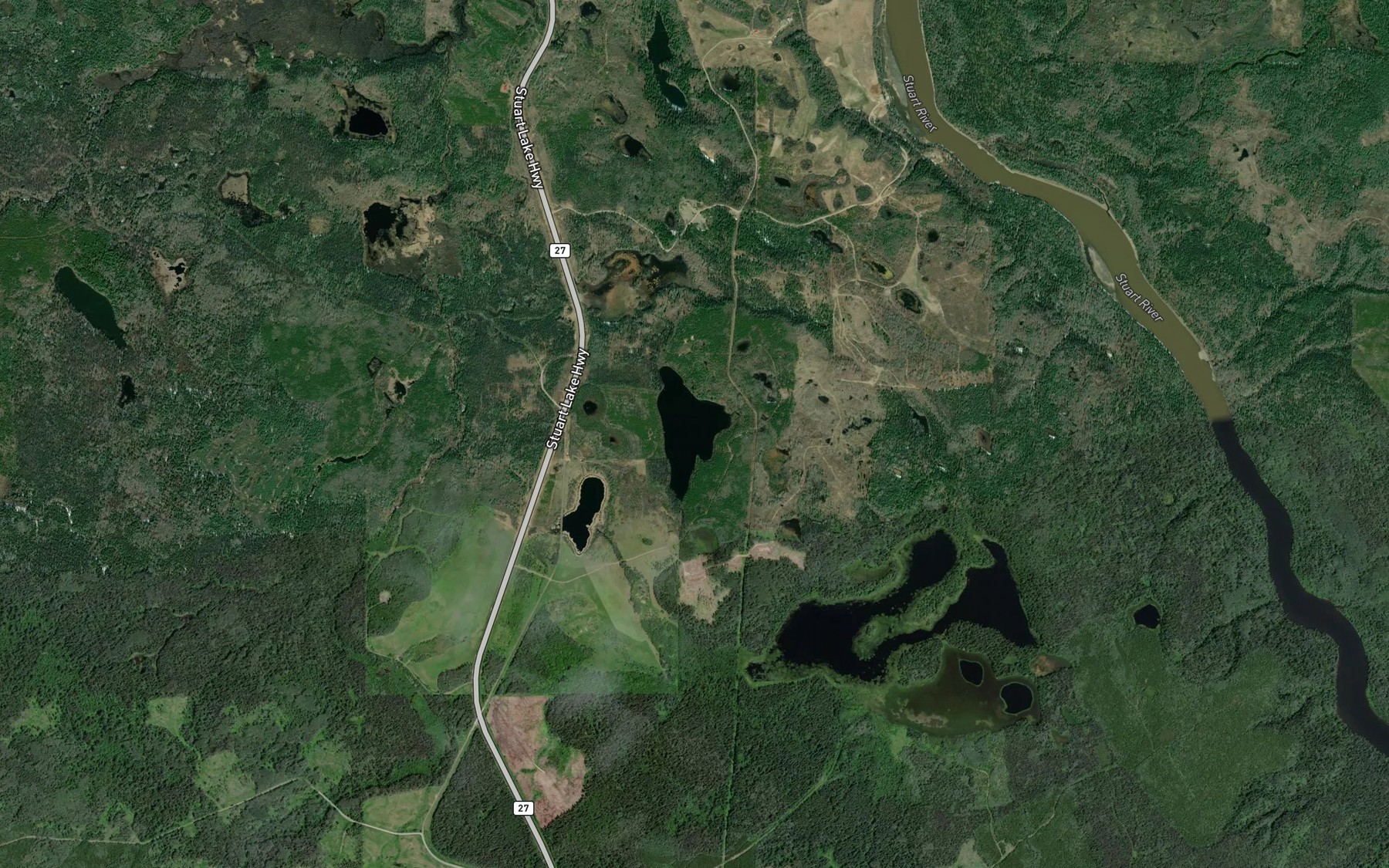 Satellite map of the Tebbutt Lake