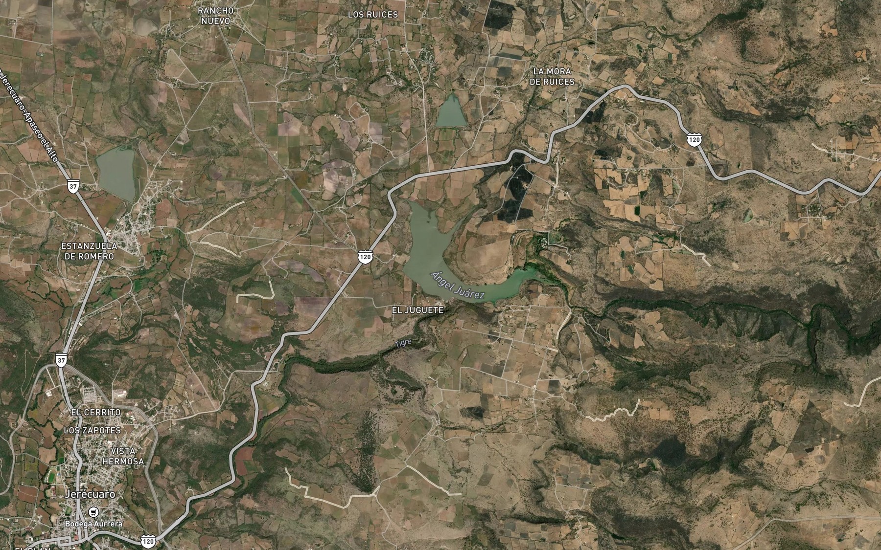 Satellite map of the Angel Juarez