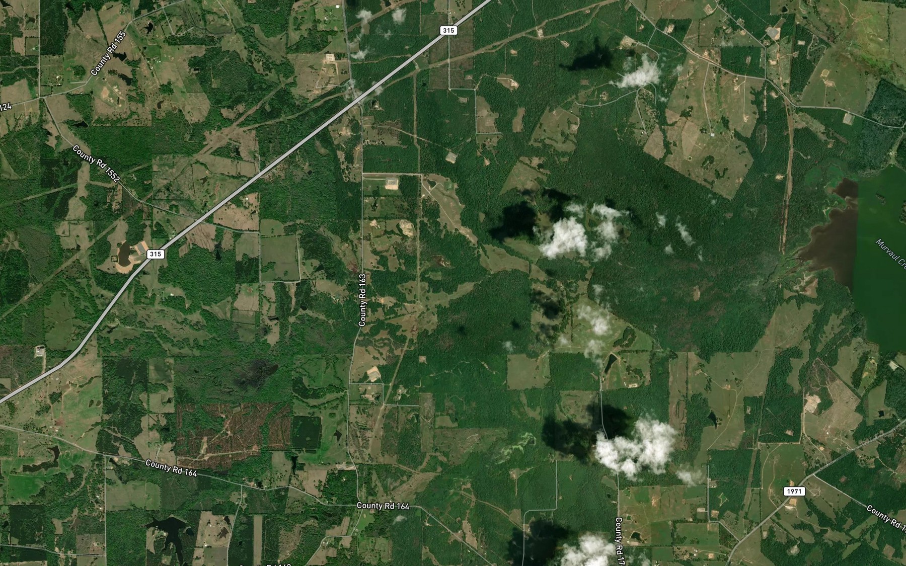 Satellite map of the Glade Creek
