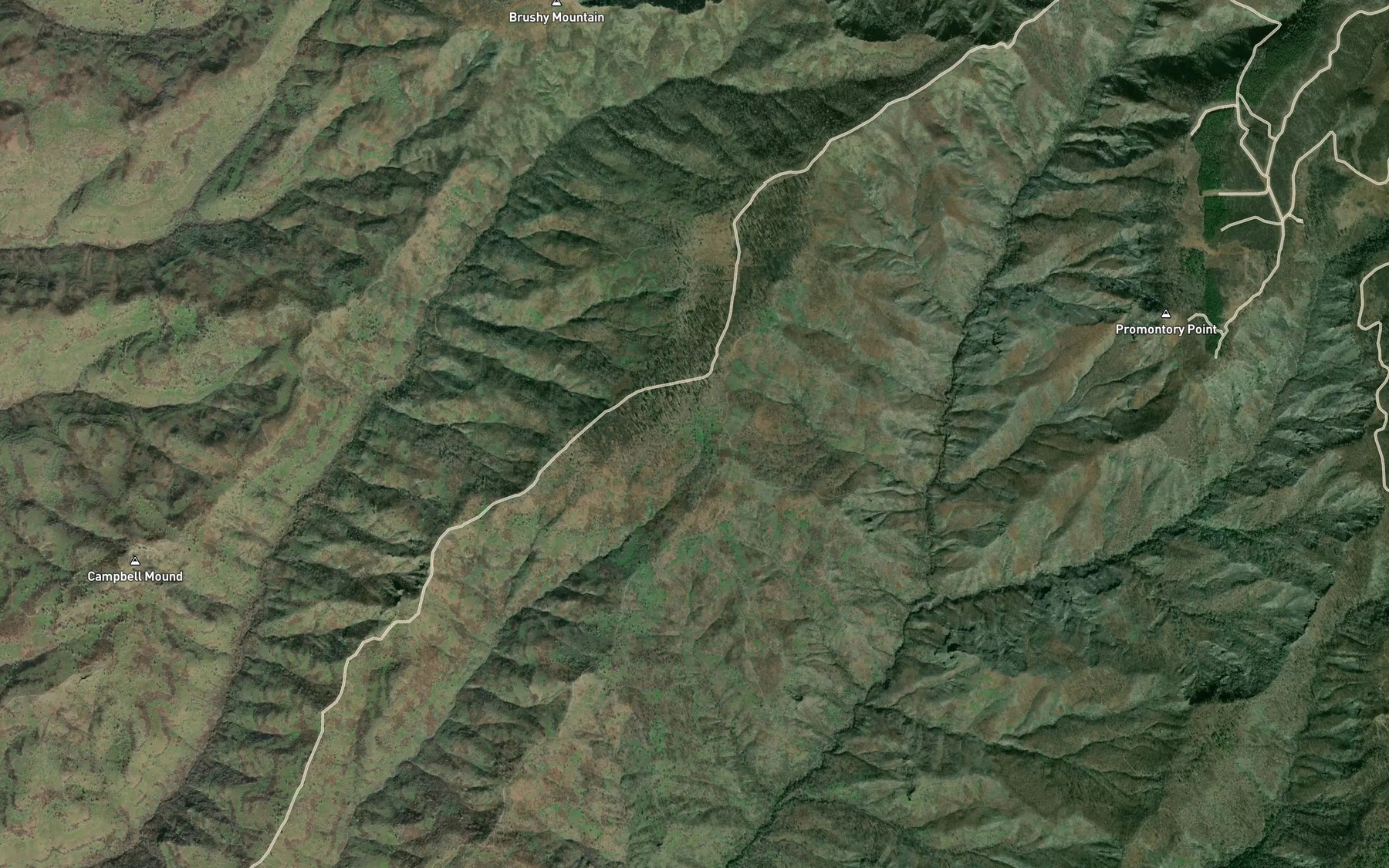 Satellite map of the Bell Spring