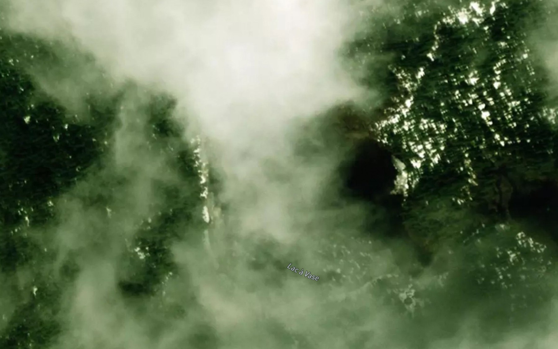 Satellite map of the Lac a Vase