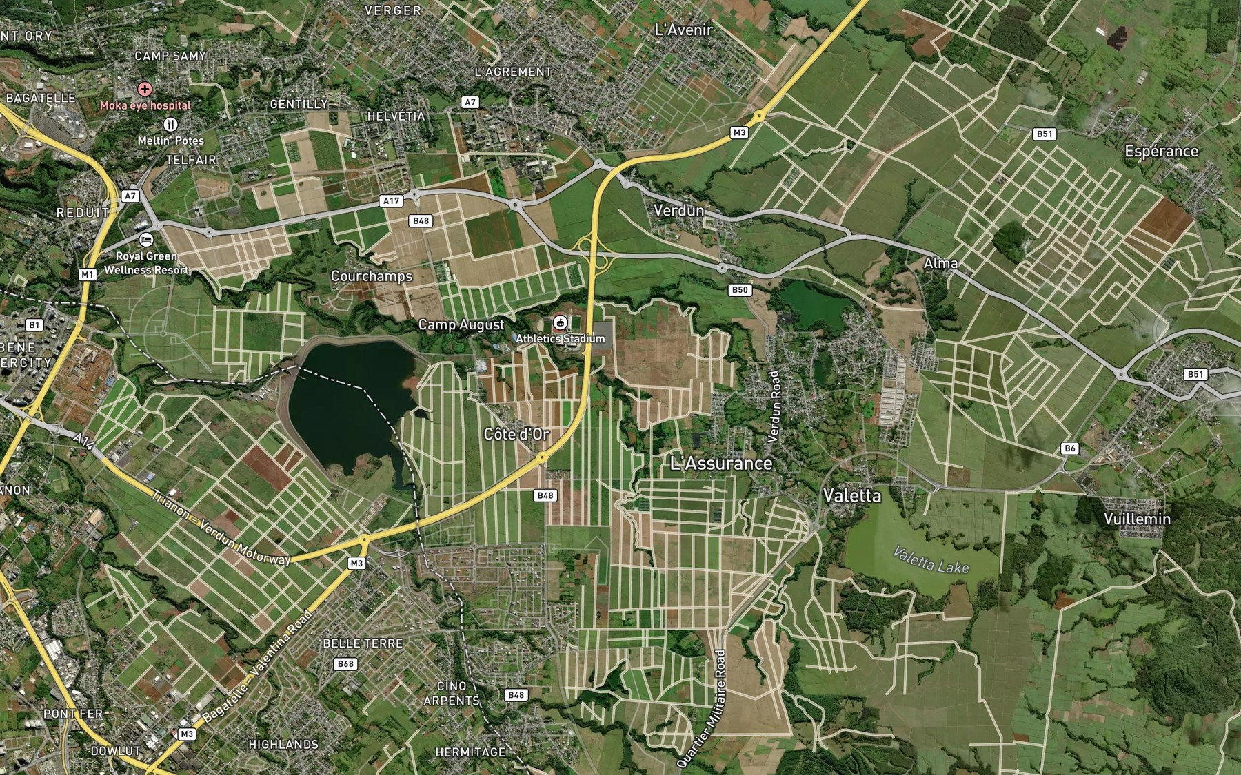 Satellite map of the Feeder Charly