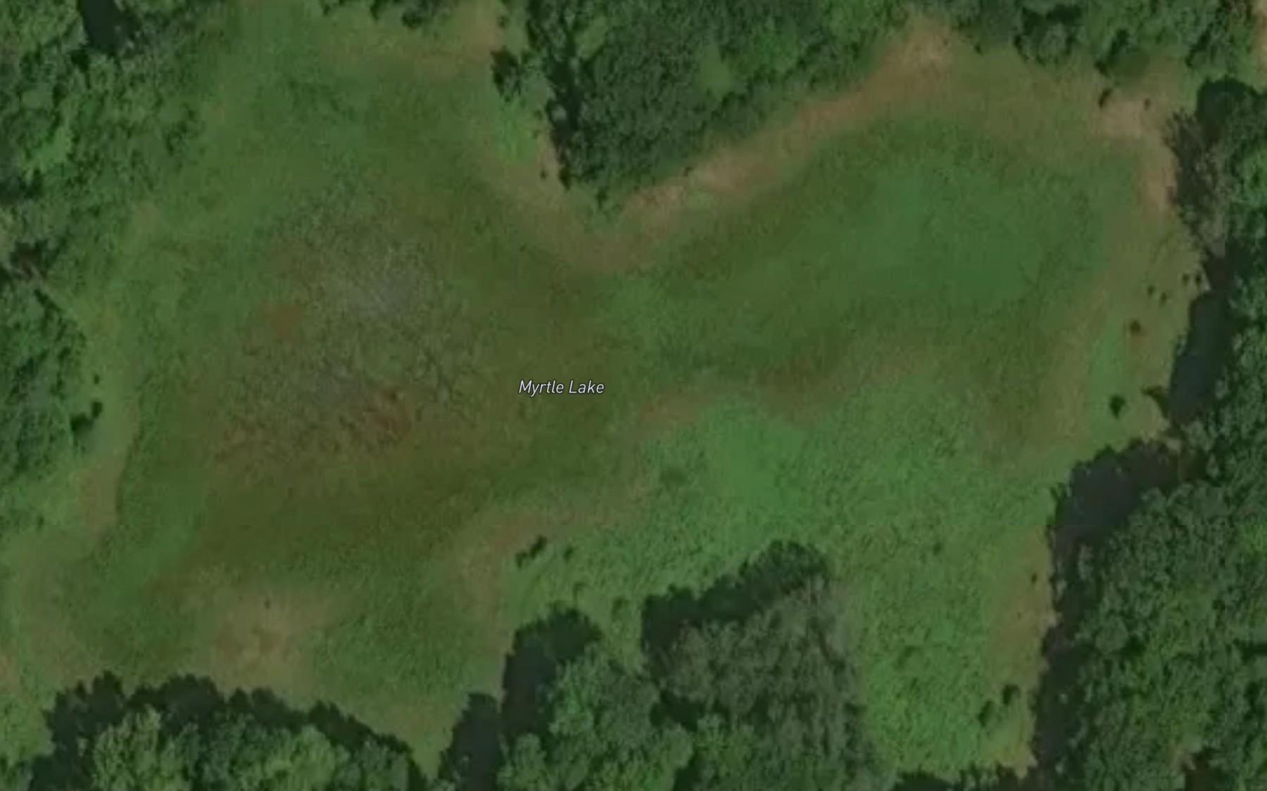 Satellite map of the Myrtle Lake