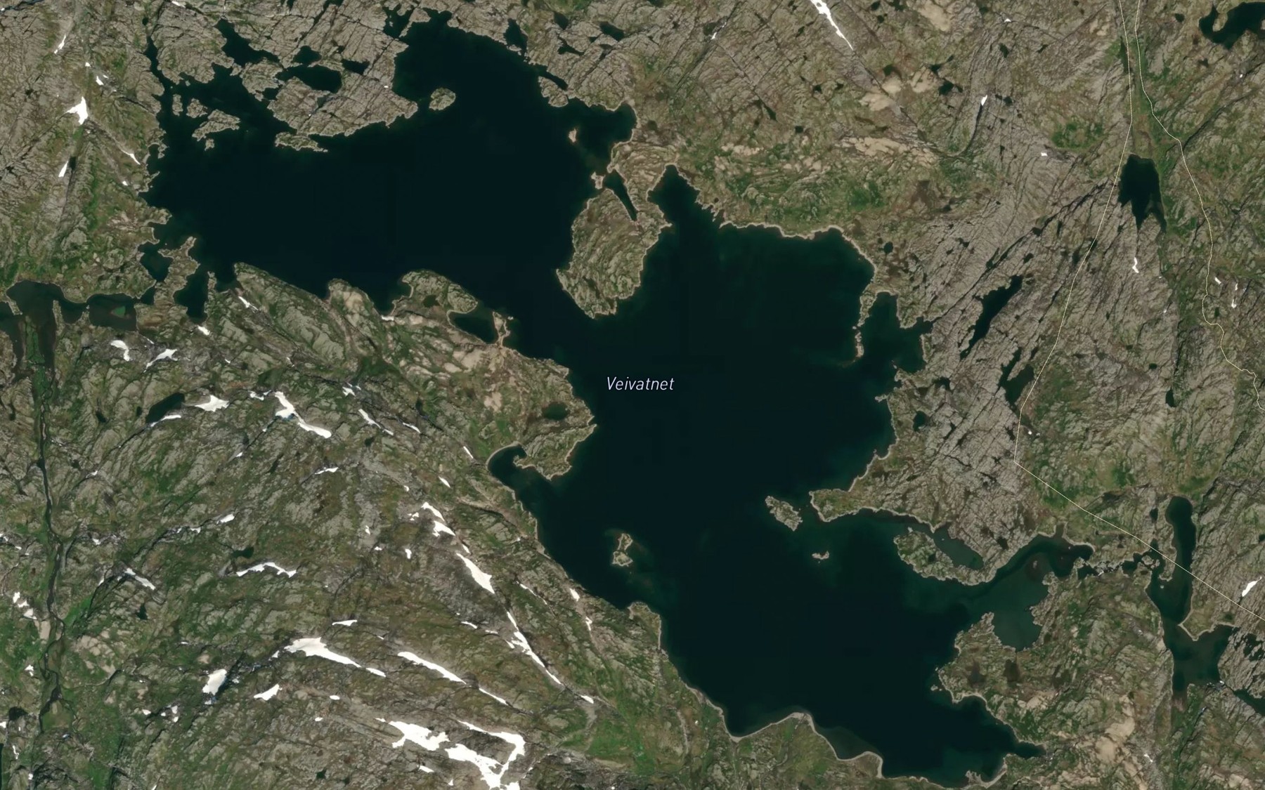 Satellite map of the Veivatnet