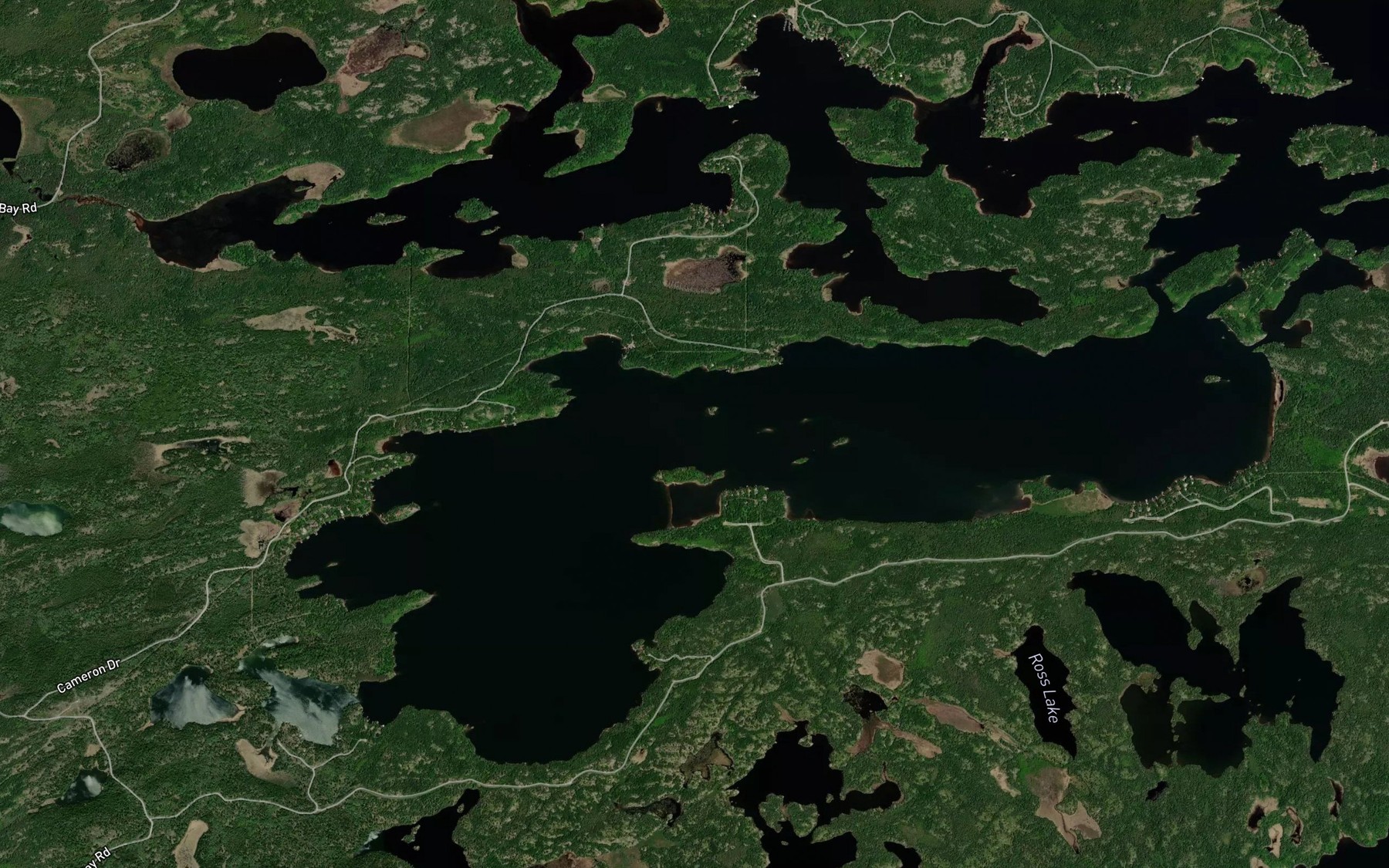Satellite map of the Echo Bay