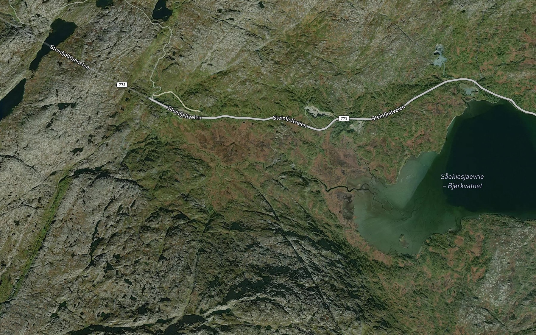 Satellite map of the Kleivbekken
