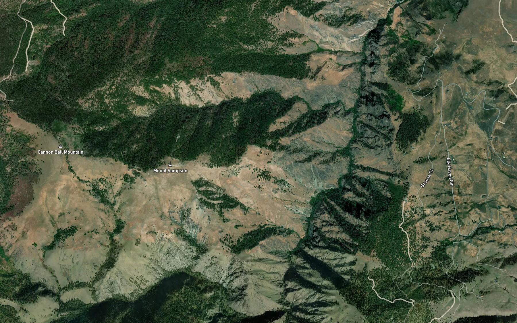 Satellite map of the Aitken Spring