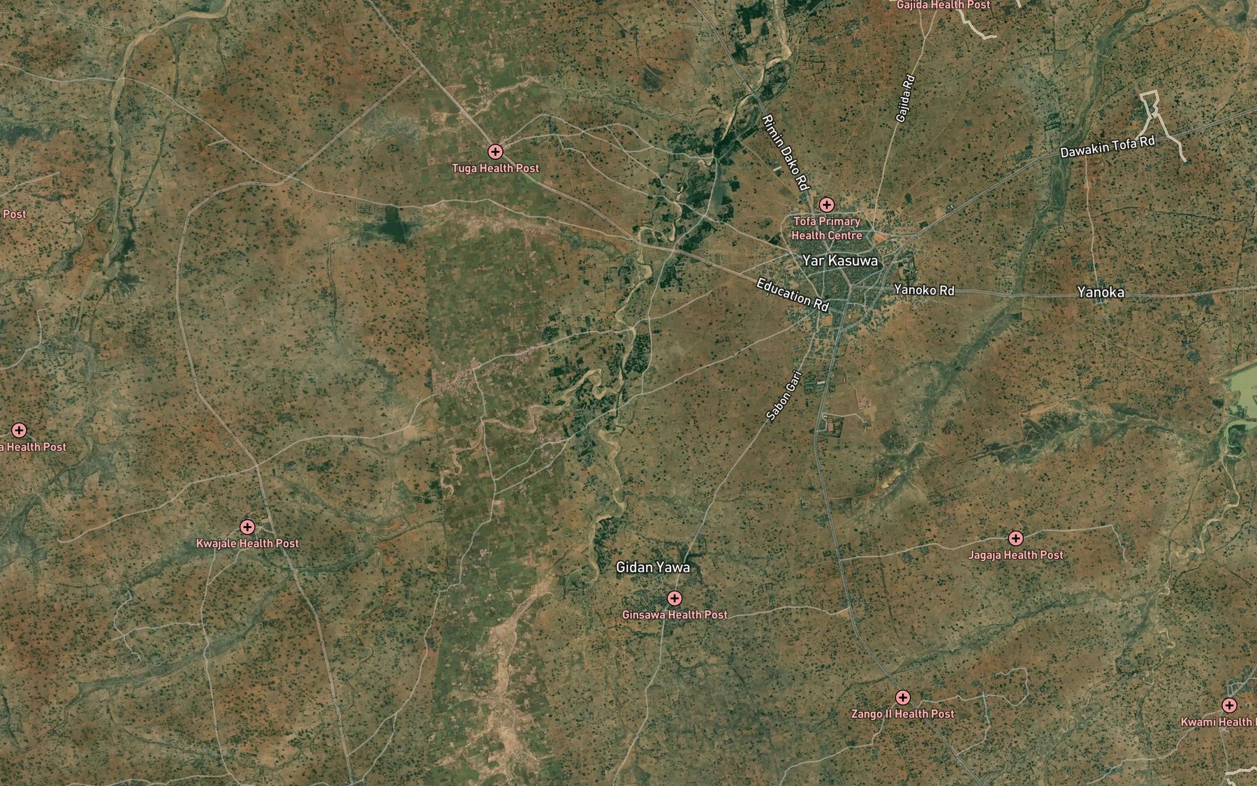 Satellite map of the River Sauna
