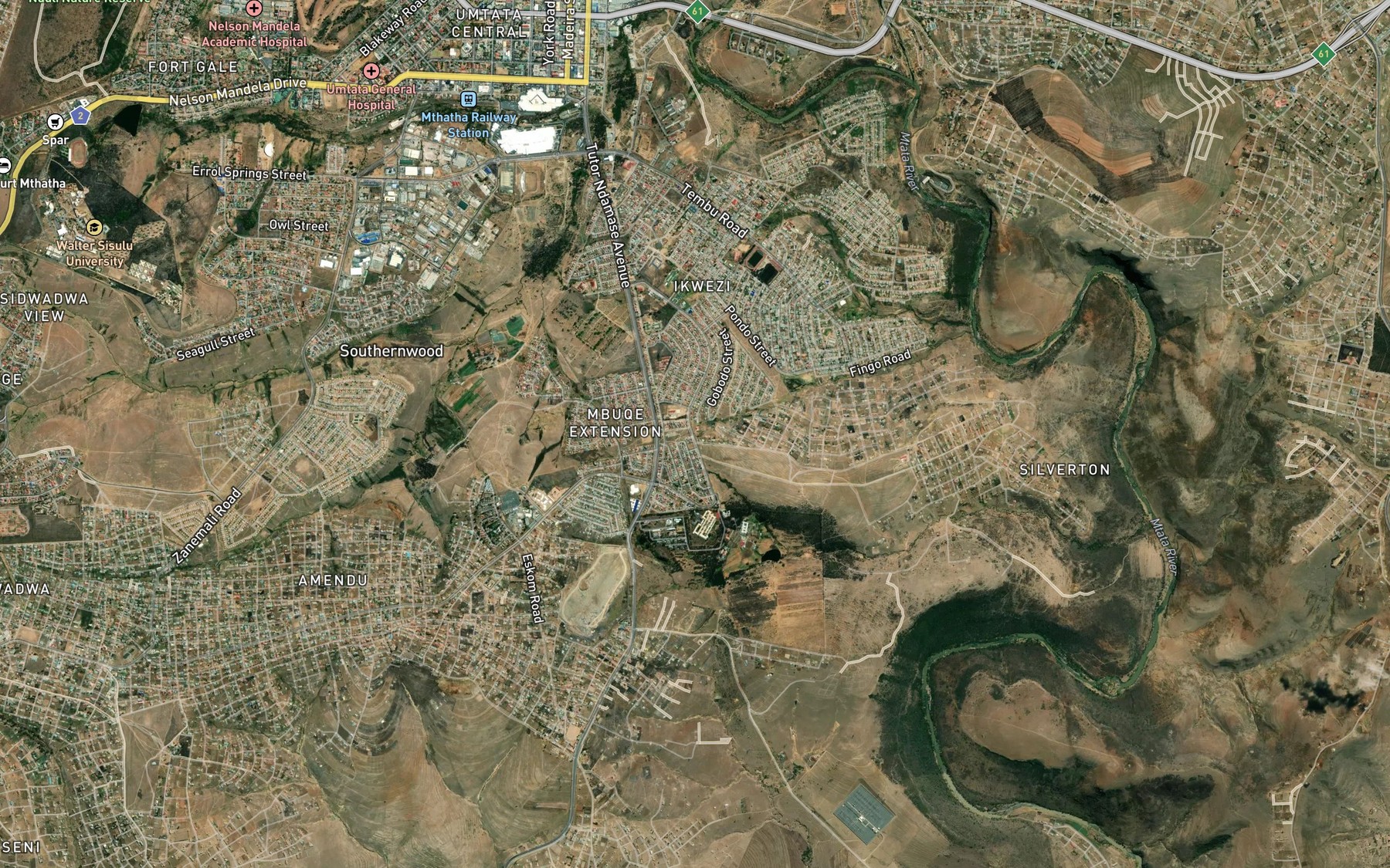 Satellite map of the Mntintloni