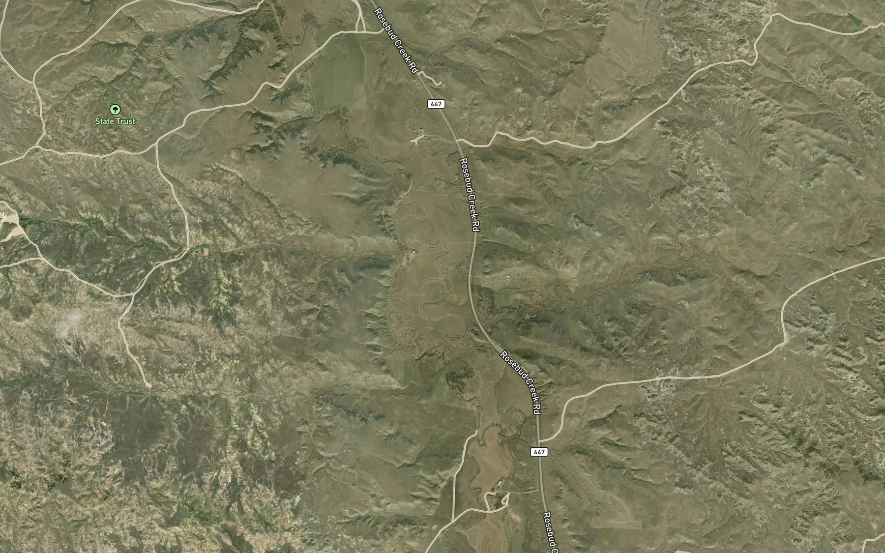 Satellite map of the Eagle Creek