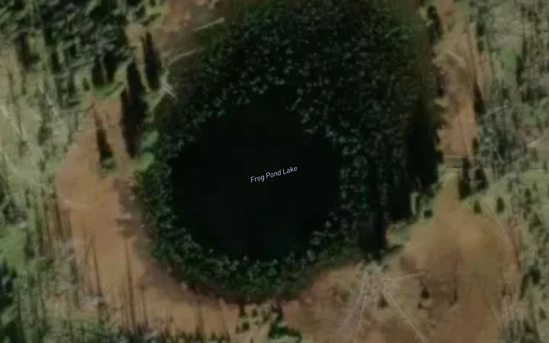 Satellite map of the Frog Pond Lake