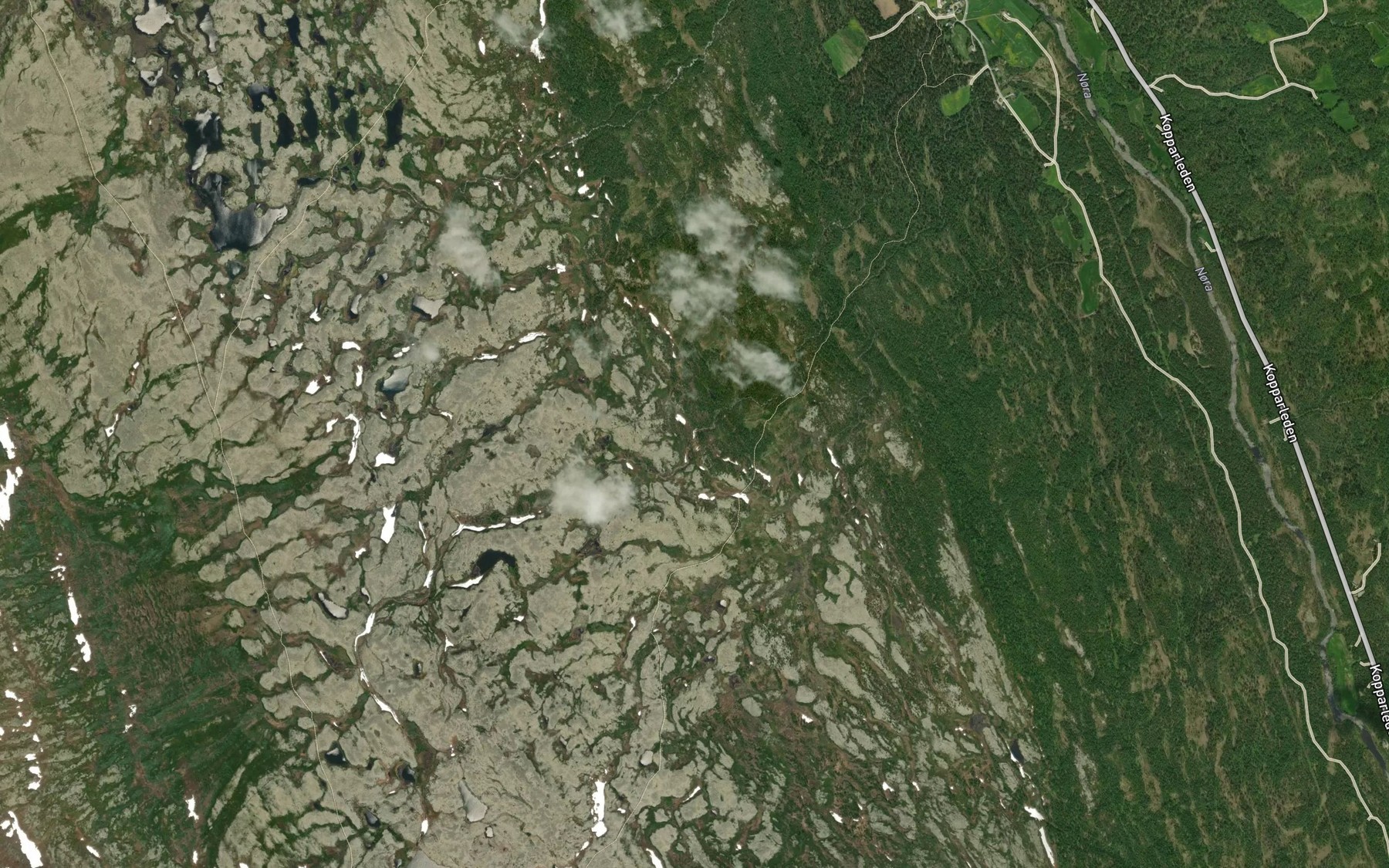 Satellite map of the Kvernbekken