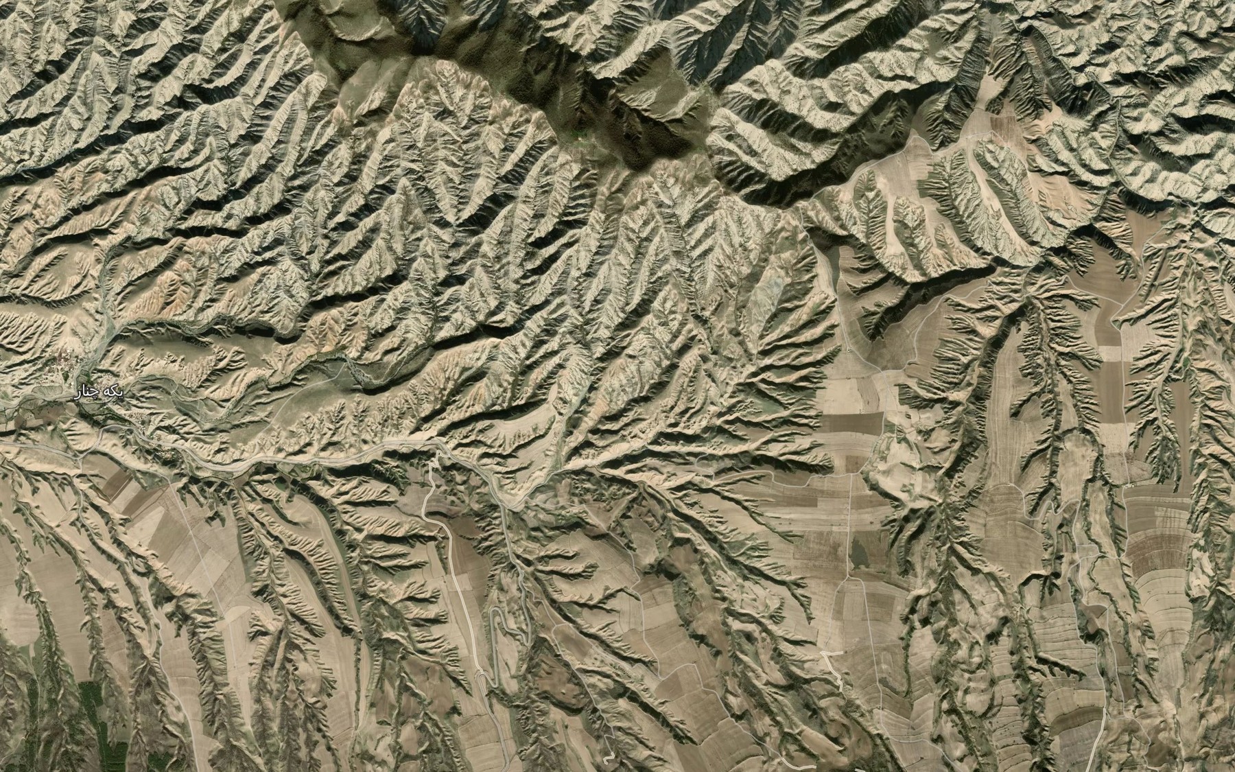 Satellite map of the Cheshmeh-ye Mohammad Hoseyn